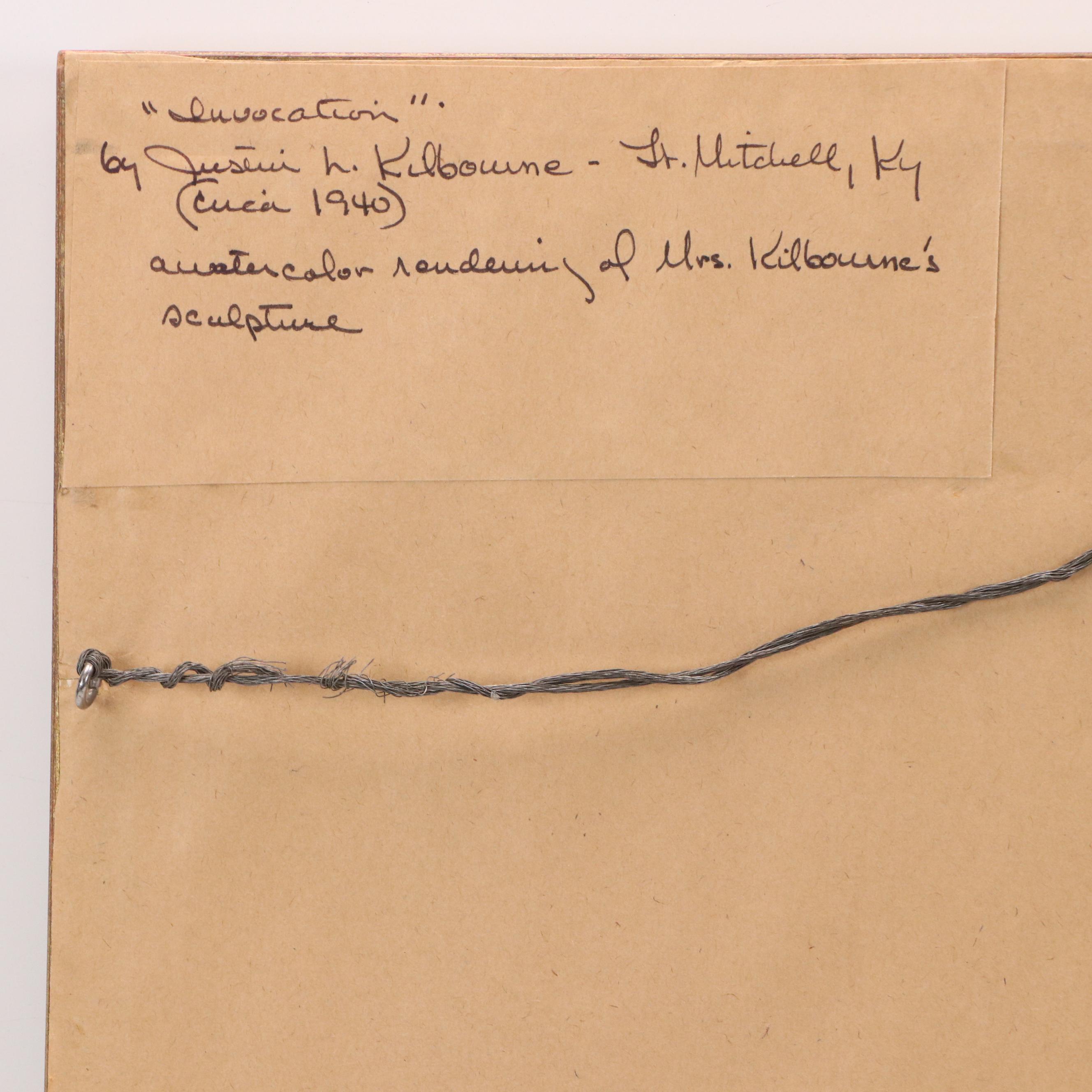 Justin L. Kilbourne Watercolor Still Life "Invocation"