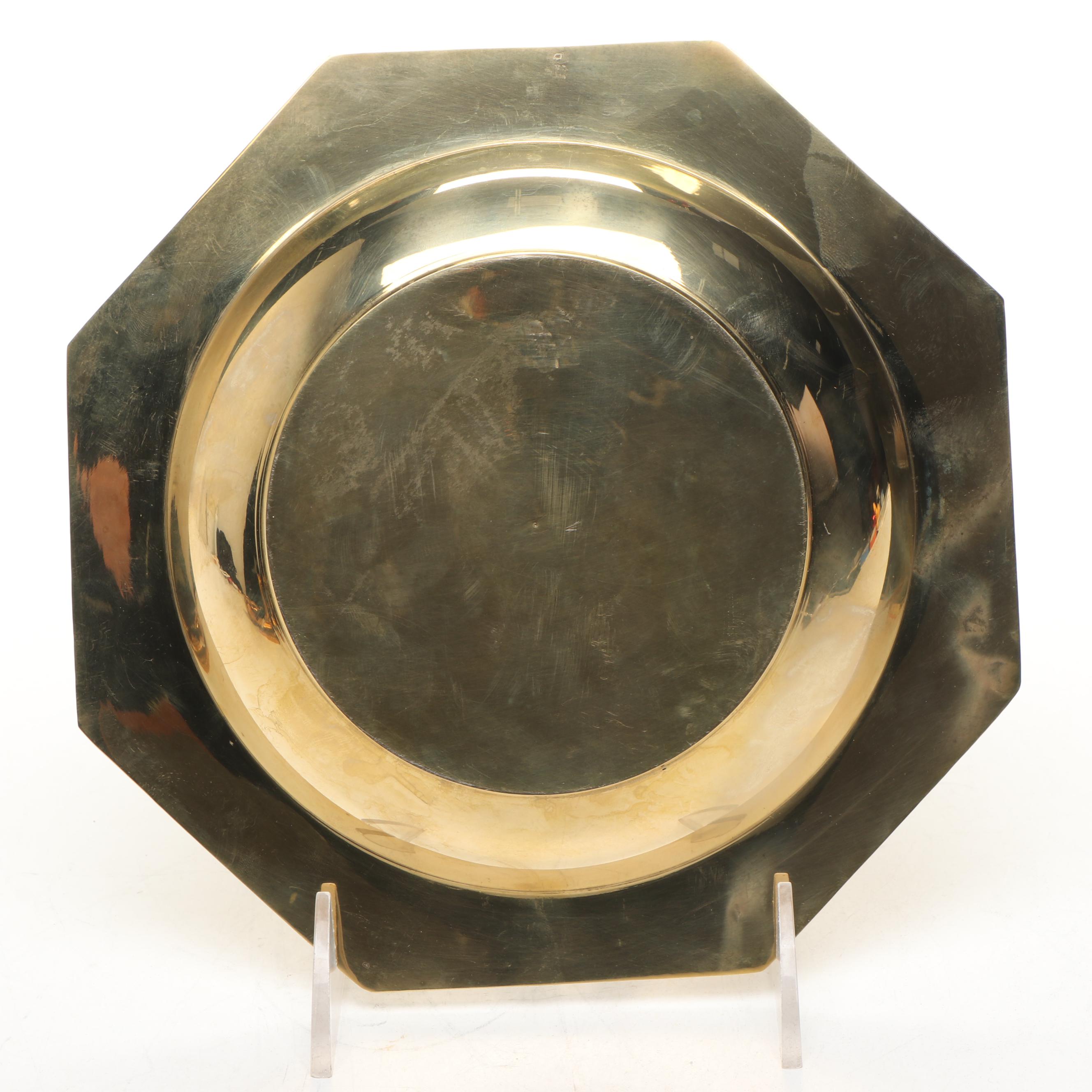 Indian Brass Candlesticks with Other Brass Candlestick and Ashtrays