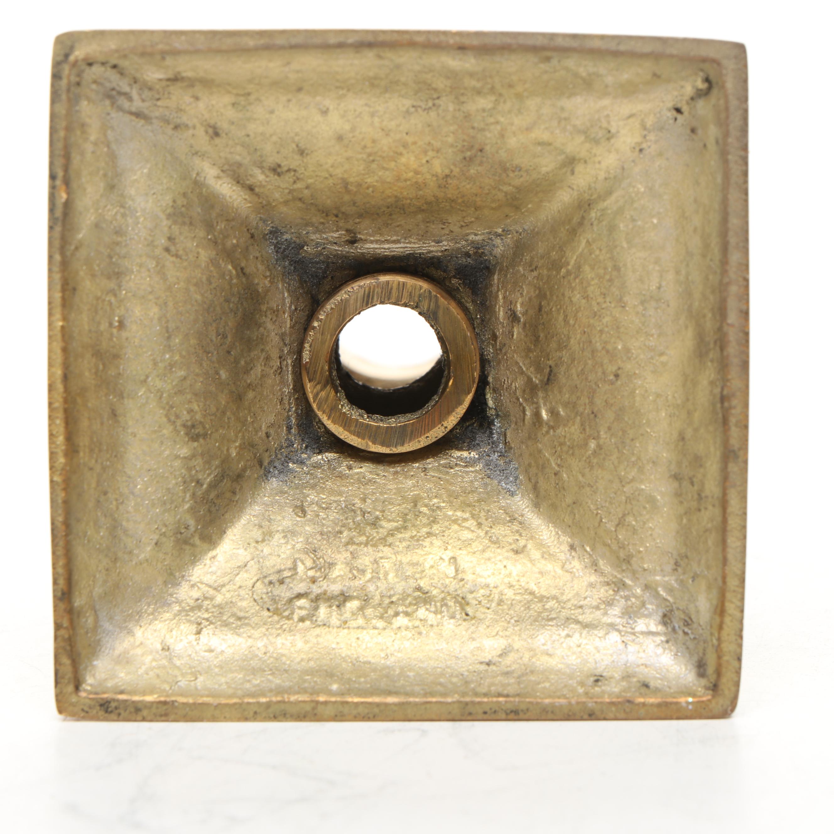 Indian Brass Candlesticks with Other Brass Candlestick and Ashtrays