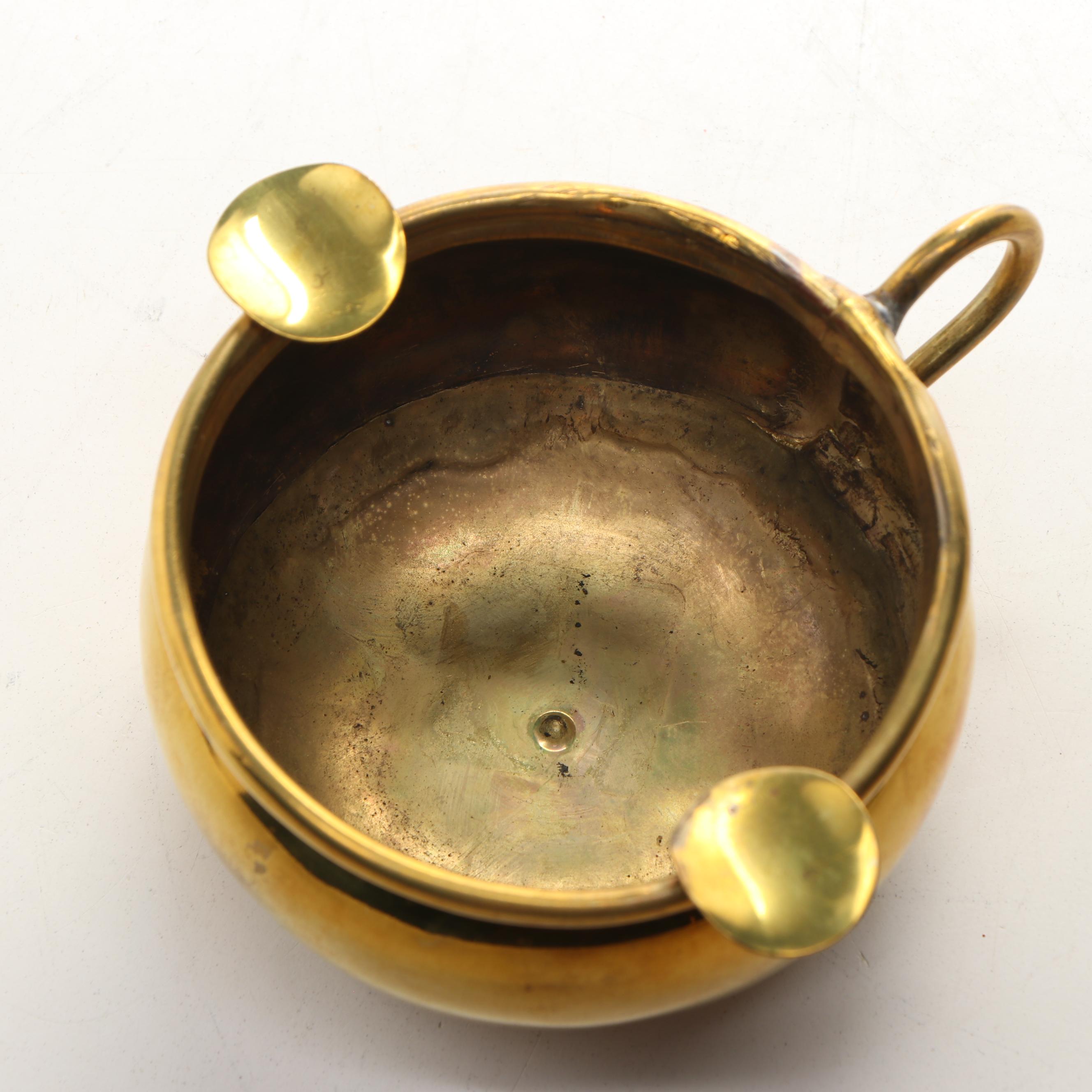 Indian Brass Candlesticks with Other Brass Candlestick and Ashtrays