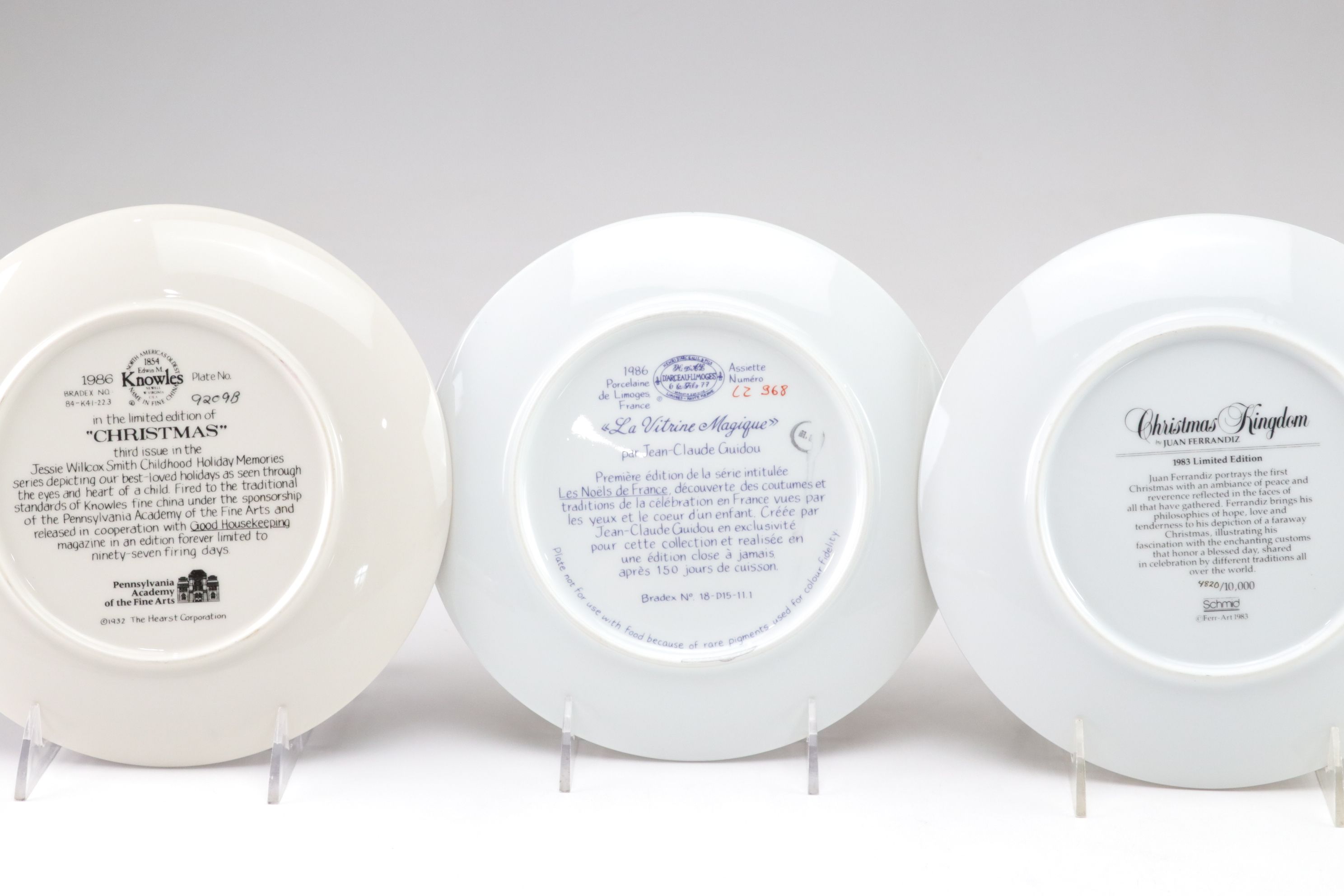 Stewart Sherwood, D'Arceau-Limoges, Thomas Kinkade & More Christmas Plates
