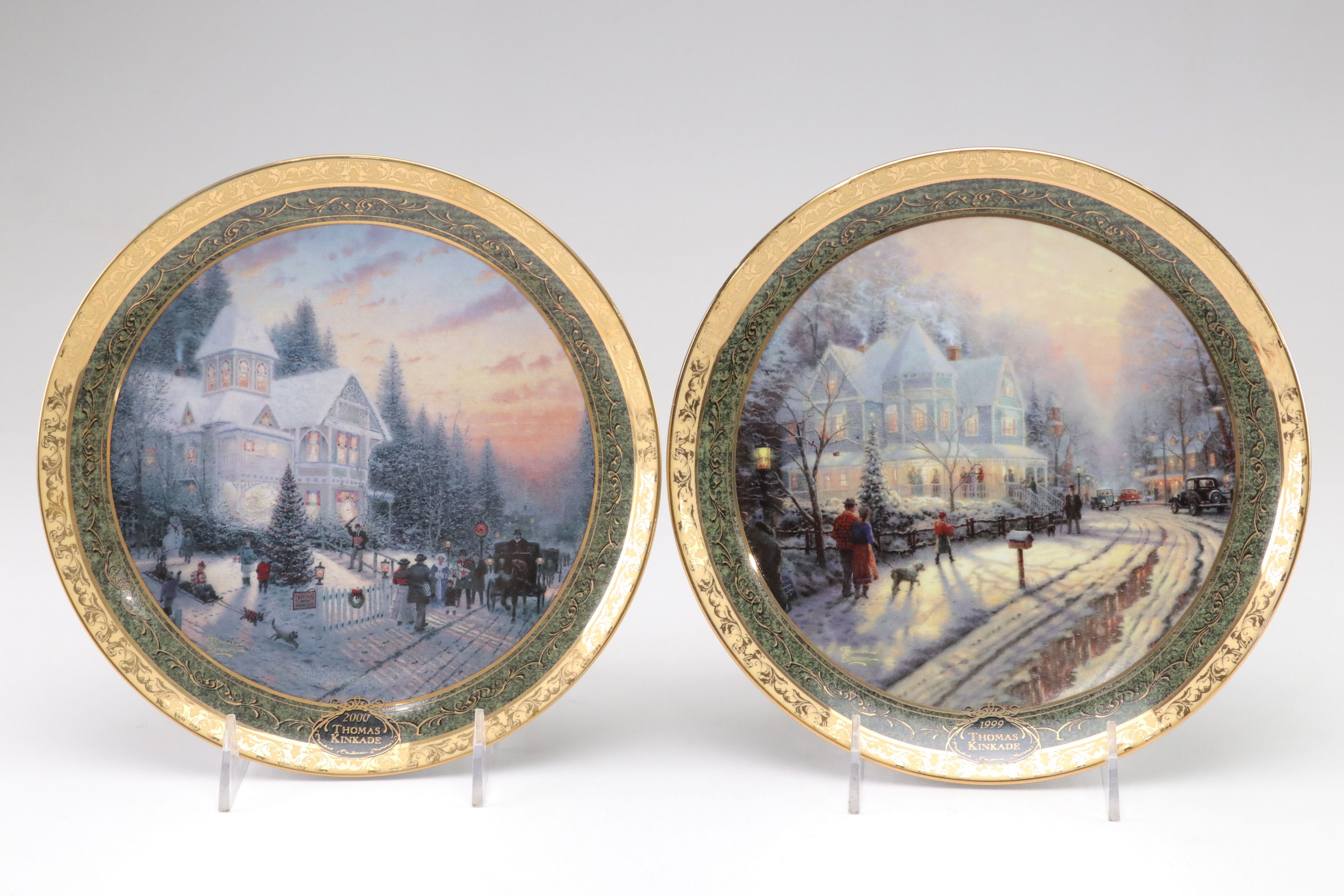 Stewart Sherwood, D'Arceau-Limoges, Thomas Kinkade & More Christmas Plates