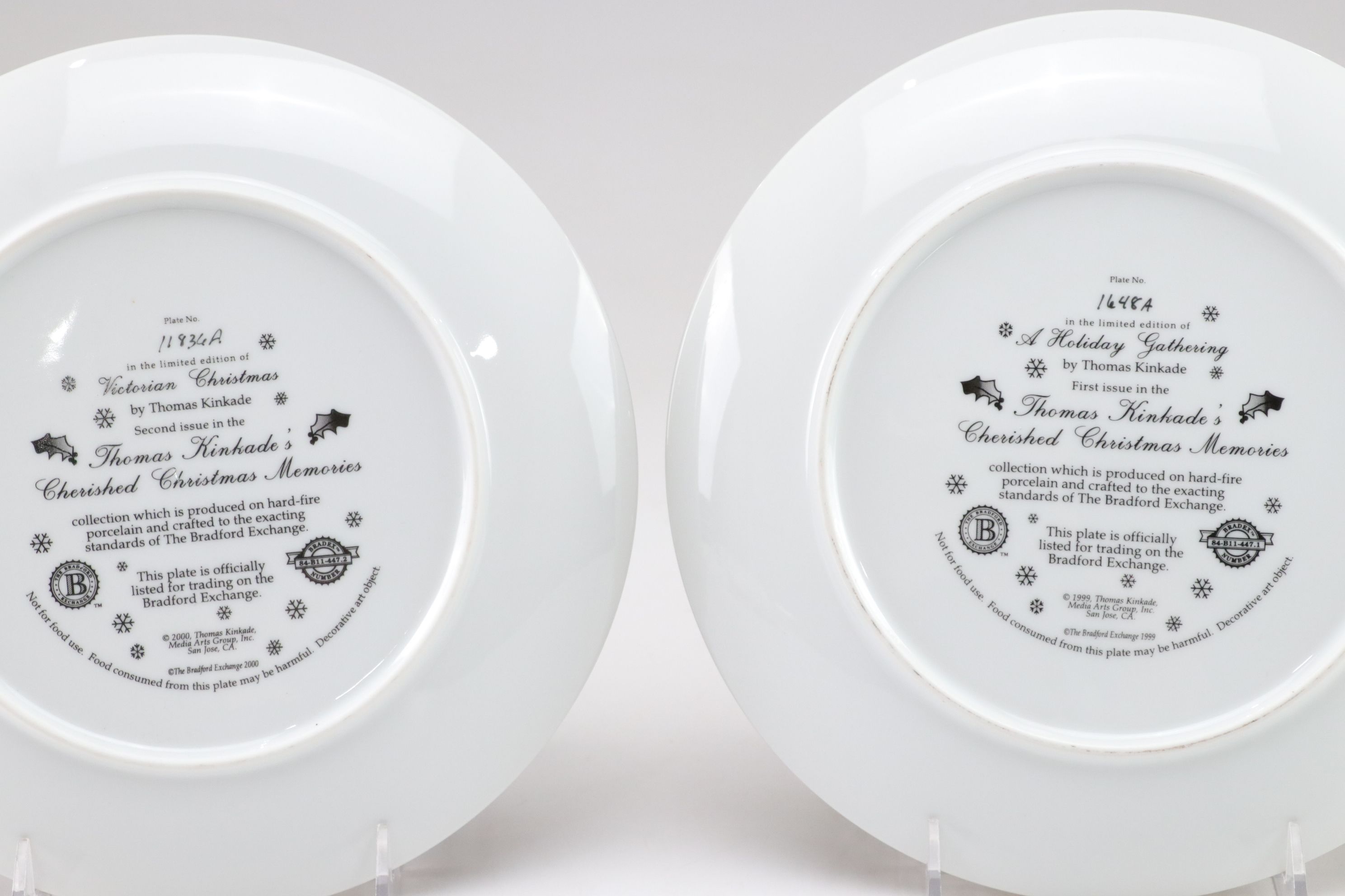 Stewart Sherwood, D'Arceau-Limoges, Thomas Kinkade & More Christmas Plates