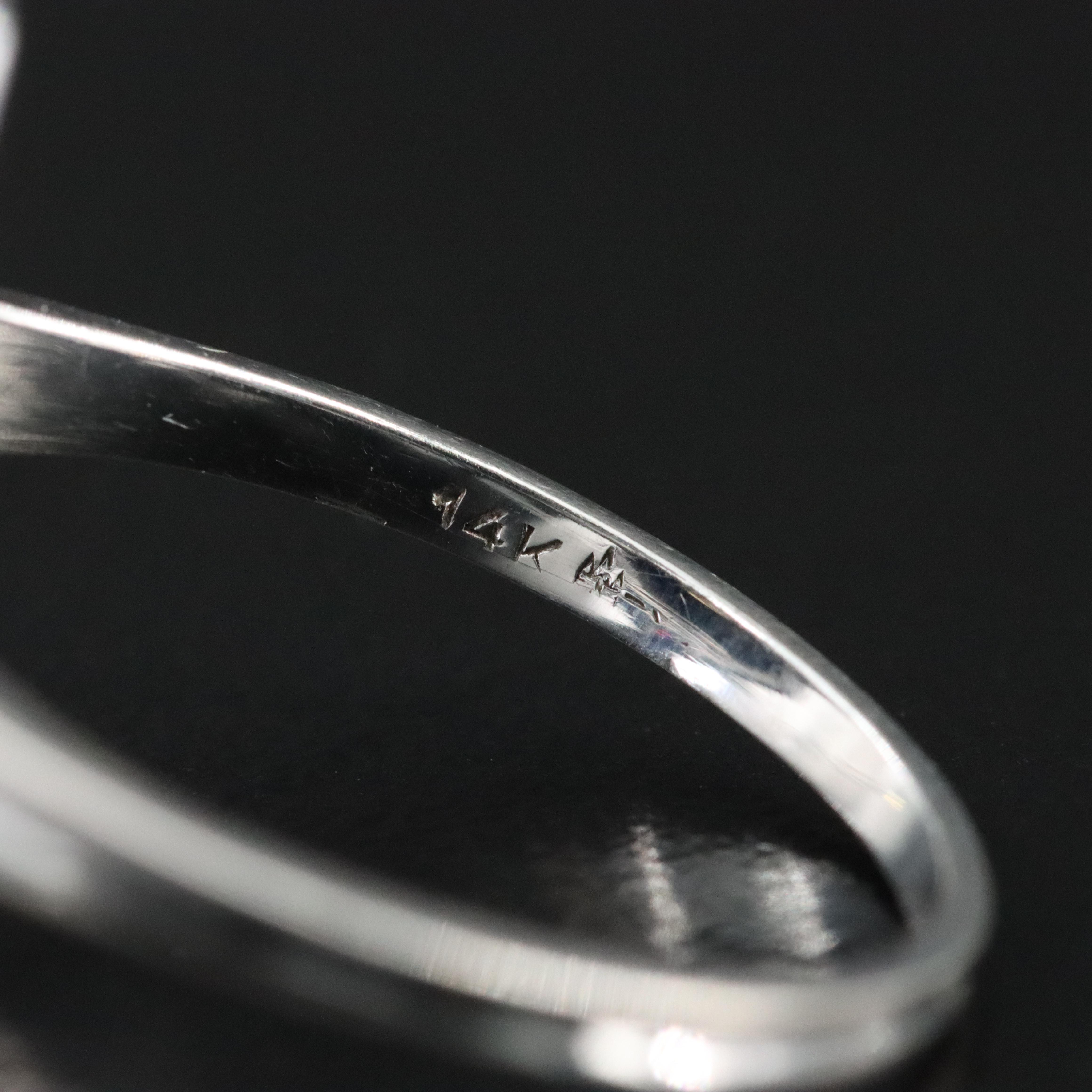 Vintage Art Deco 14K Black Onyx and 0.07 CTW Diamond Ring