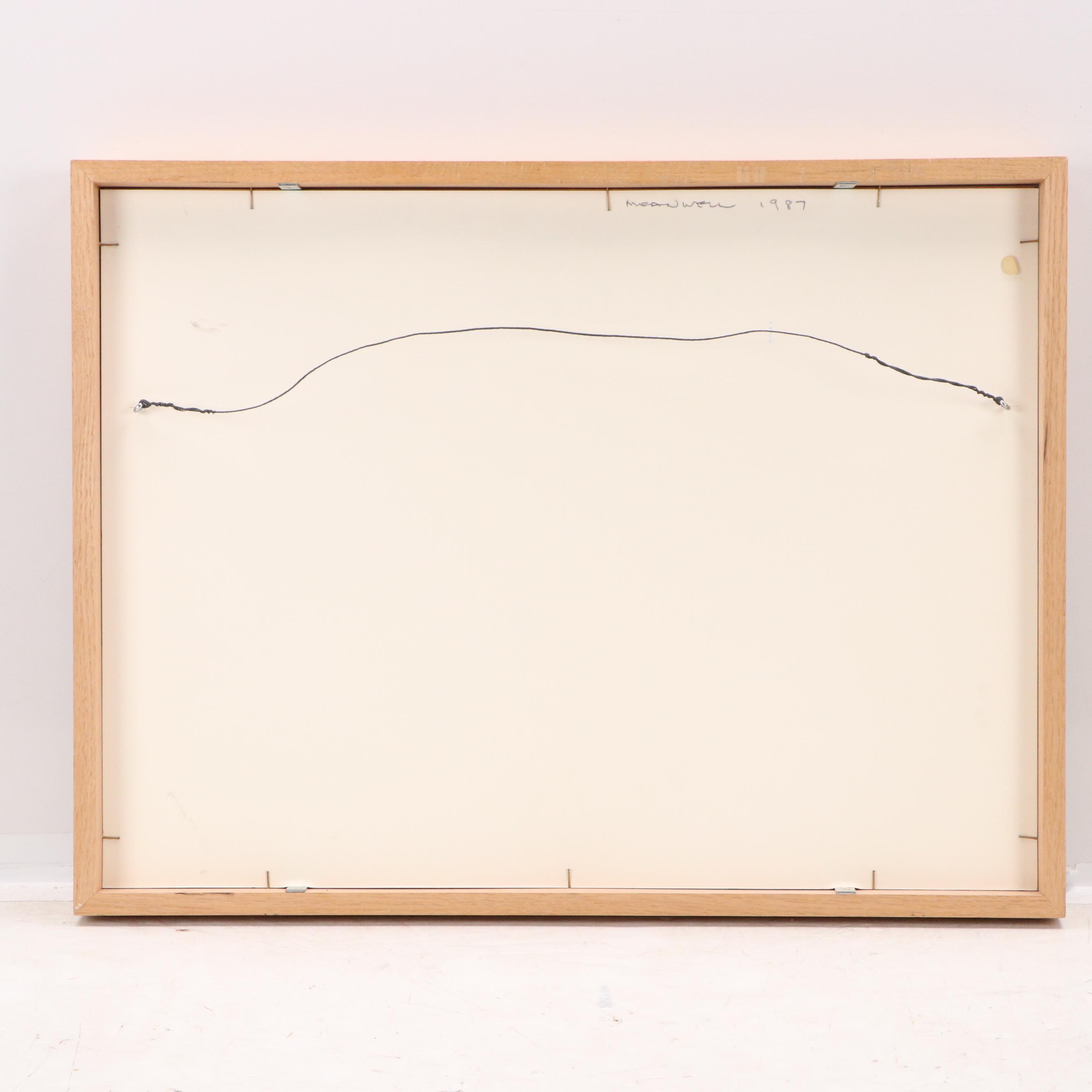 Jack Meanwell Gestural Oil Painting with Female Nude, 1987