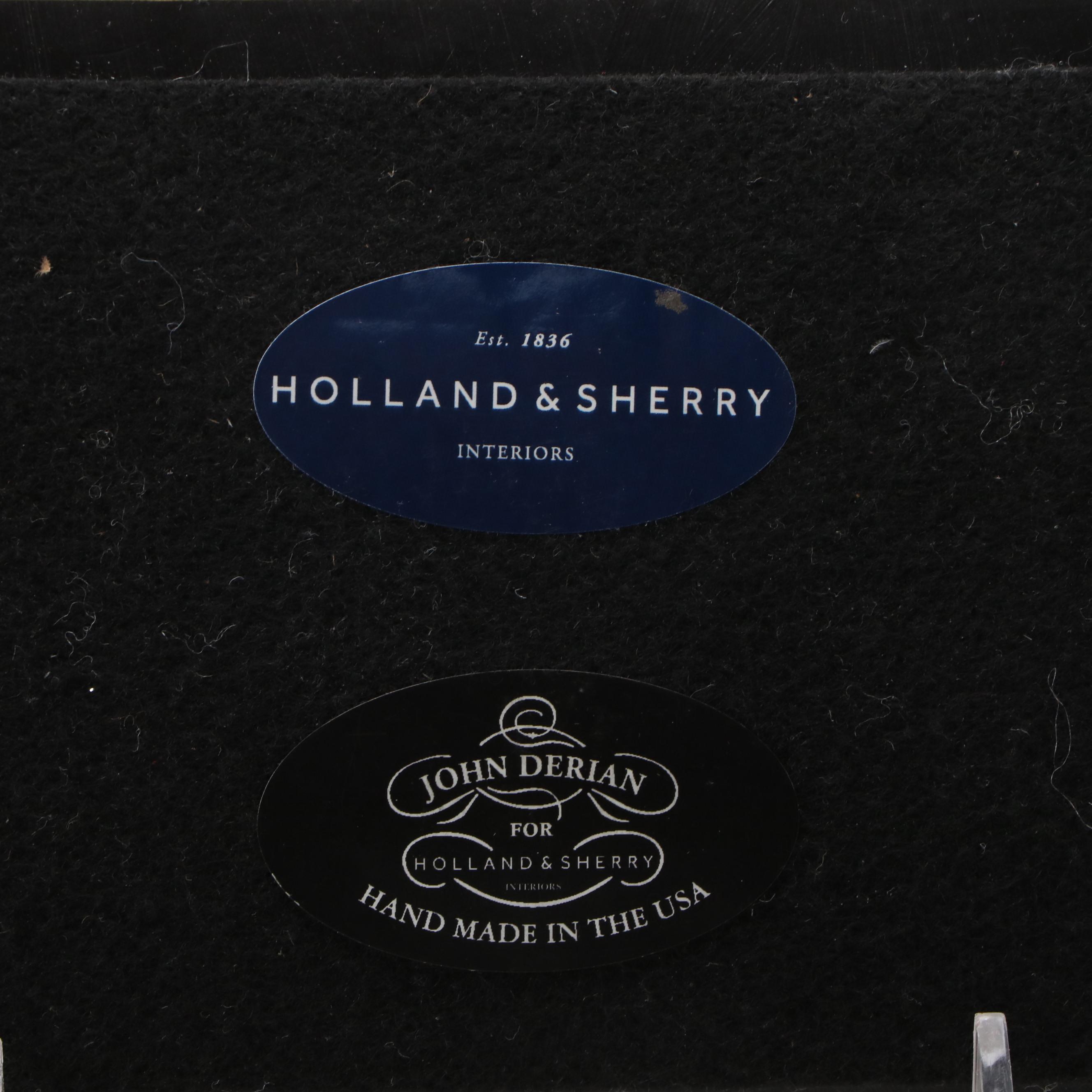 John Derian Photographic Glass Tray with Embossed Decorative Metal Boxes