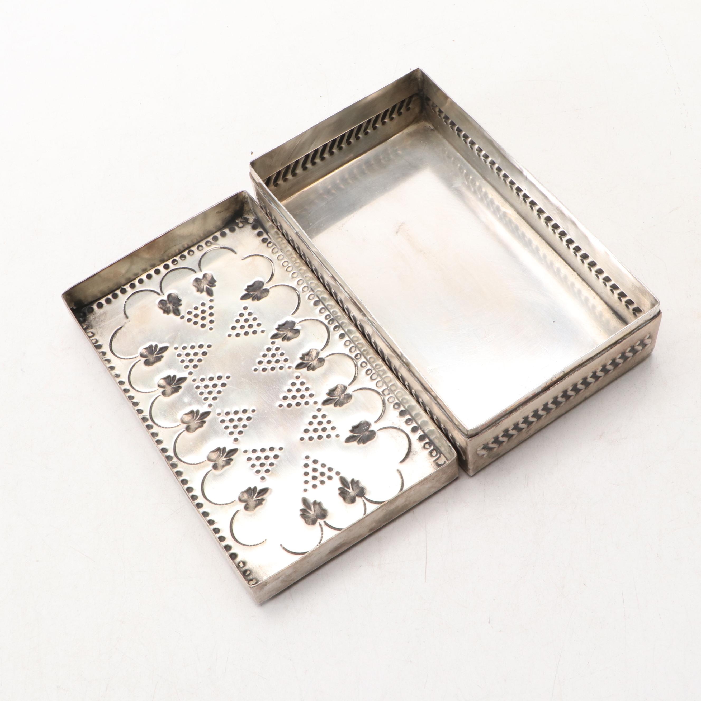 John Derian Photographic Glass Tray with Embossed Decorative Metal Boxes