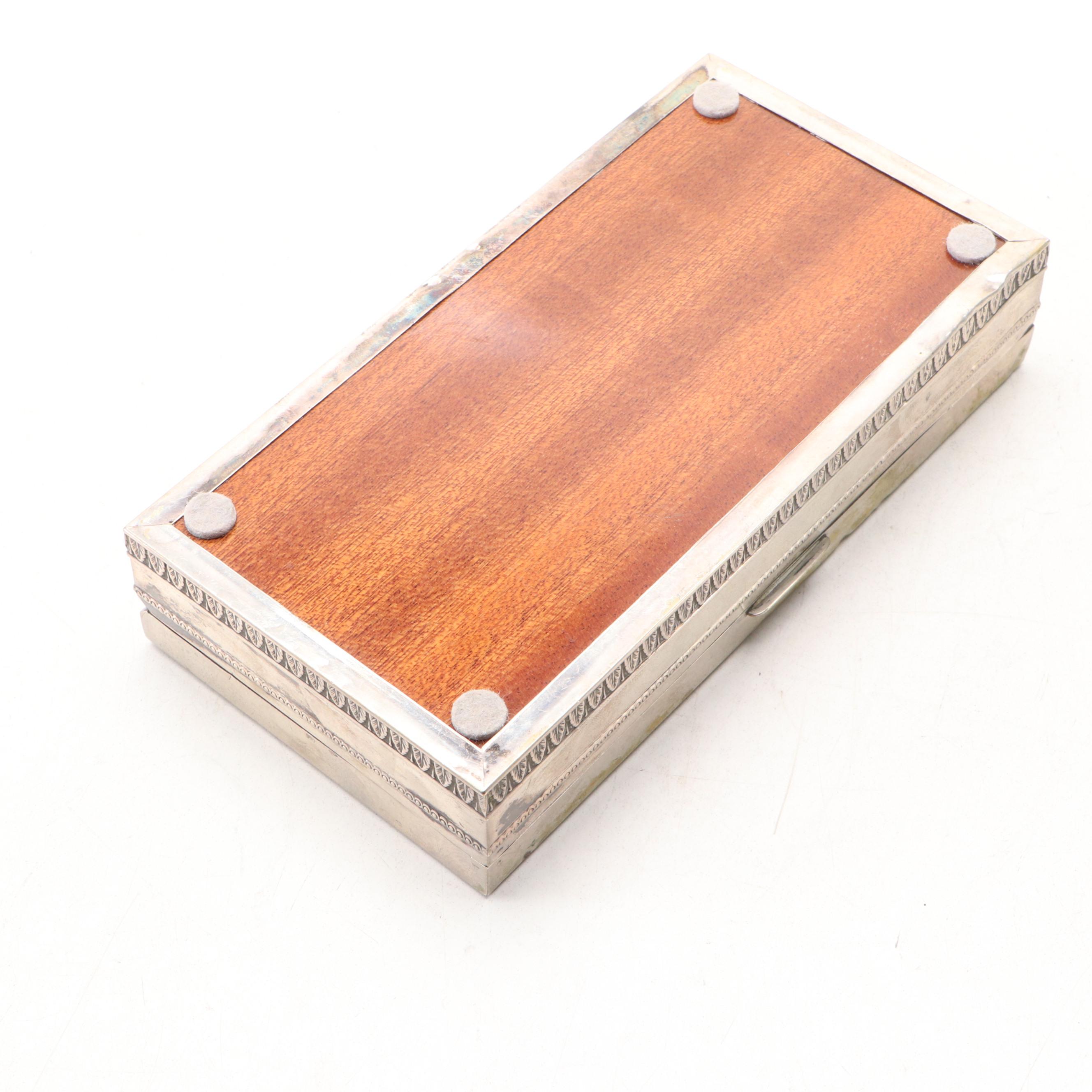 John Derian Photographic Glass Tray with Embossed Decorative Metal Boxes