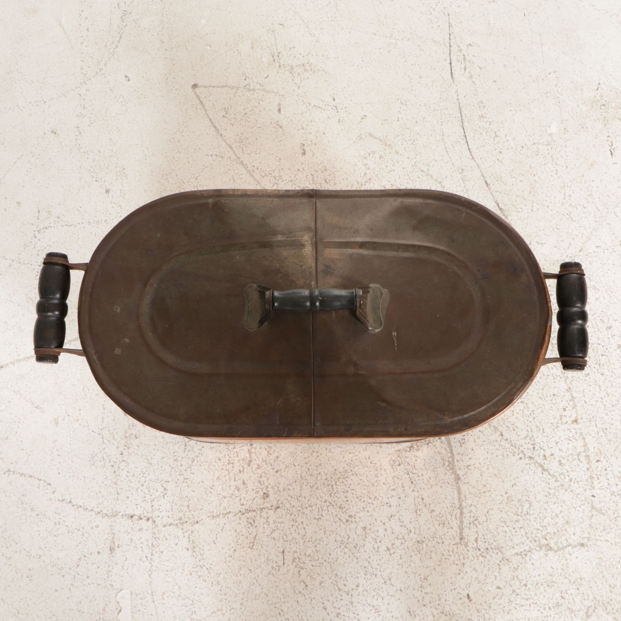 Copper Boiler Tub with Lid, 20th Century