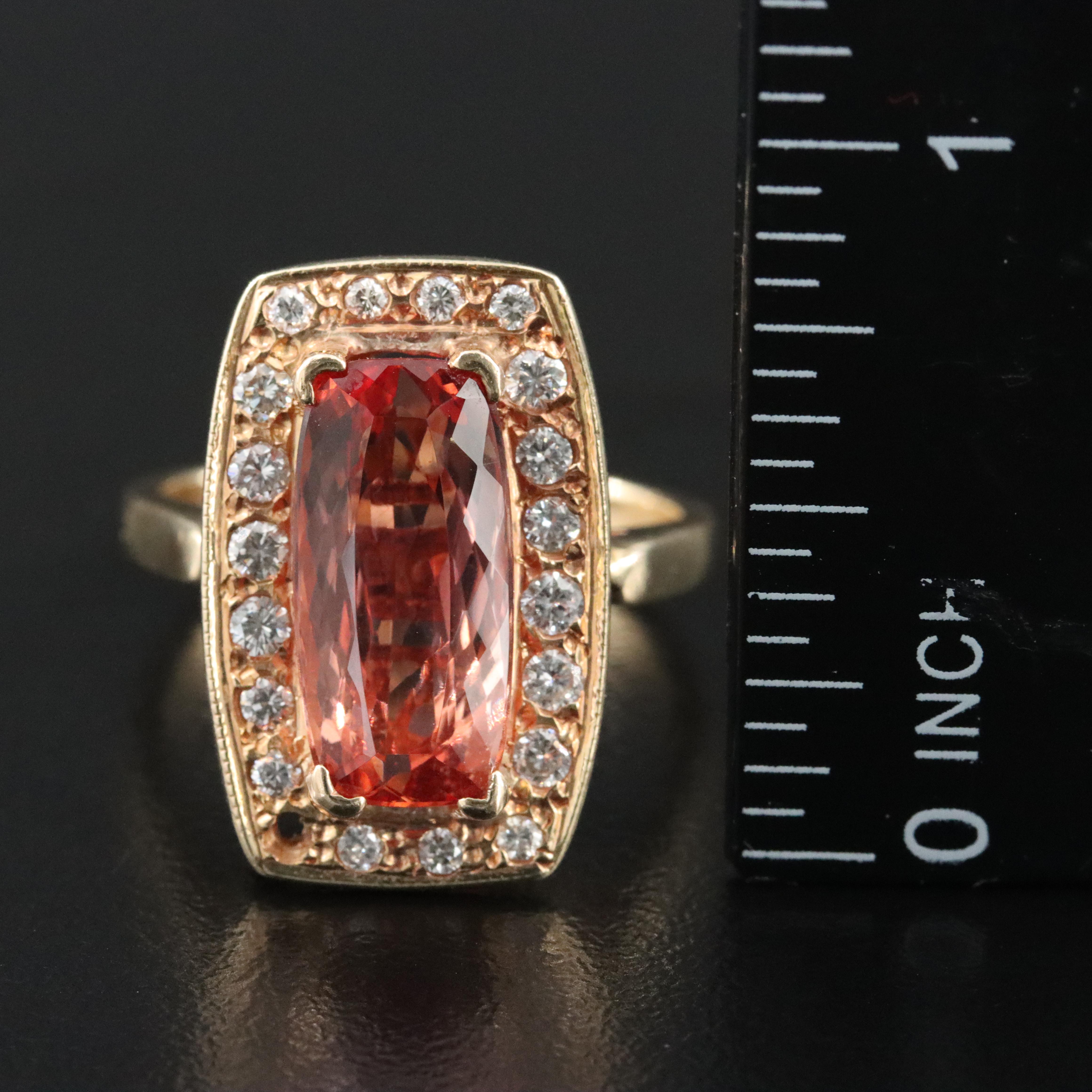 14K Topaz and 0.50 CTW Diamond Ring