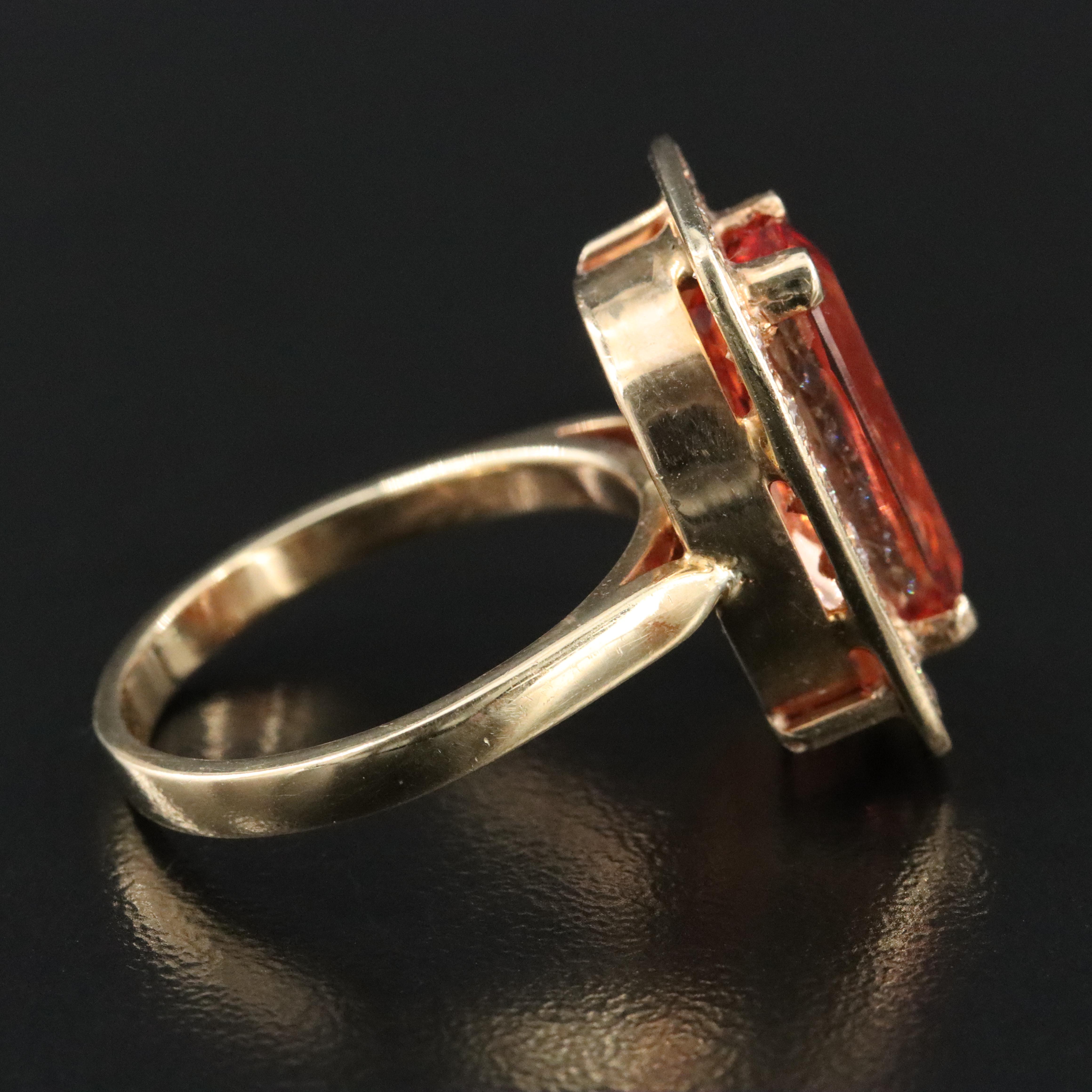 14K Topaz and 0.50 CTW Diamond Ring