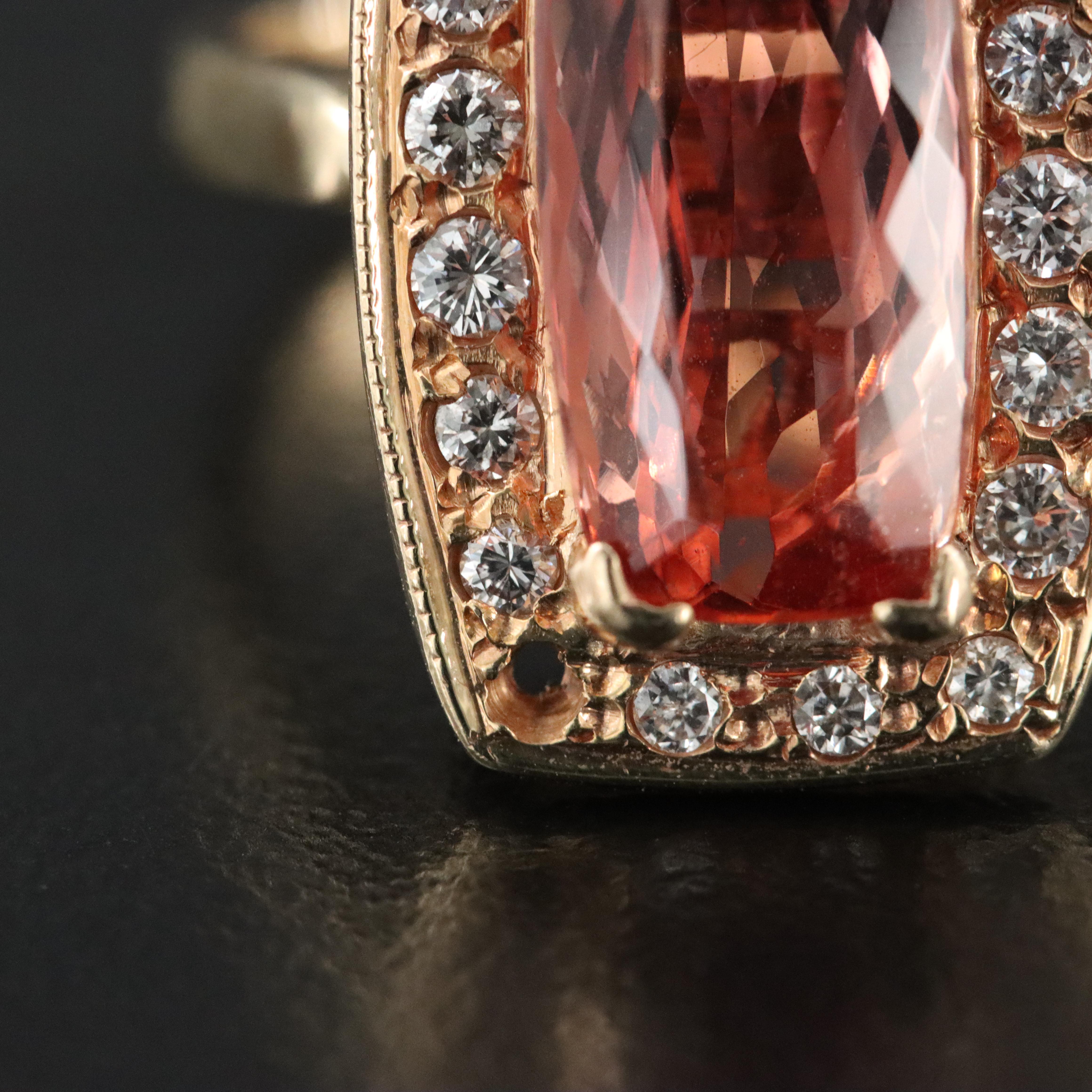 14K Topaz and 0.50 CTW Diamond Ring