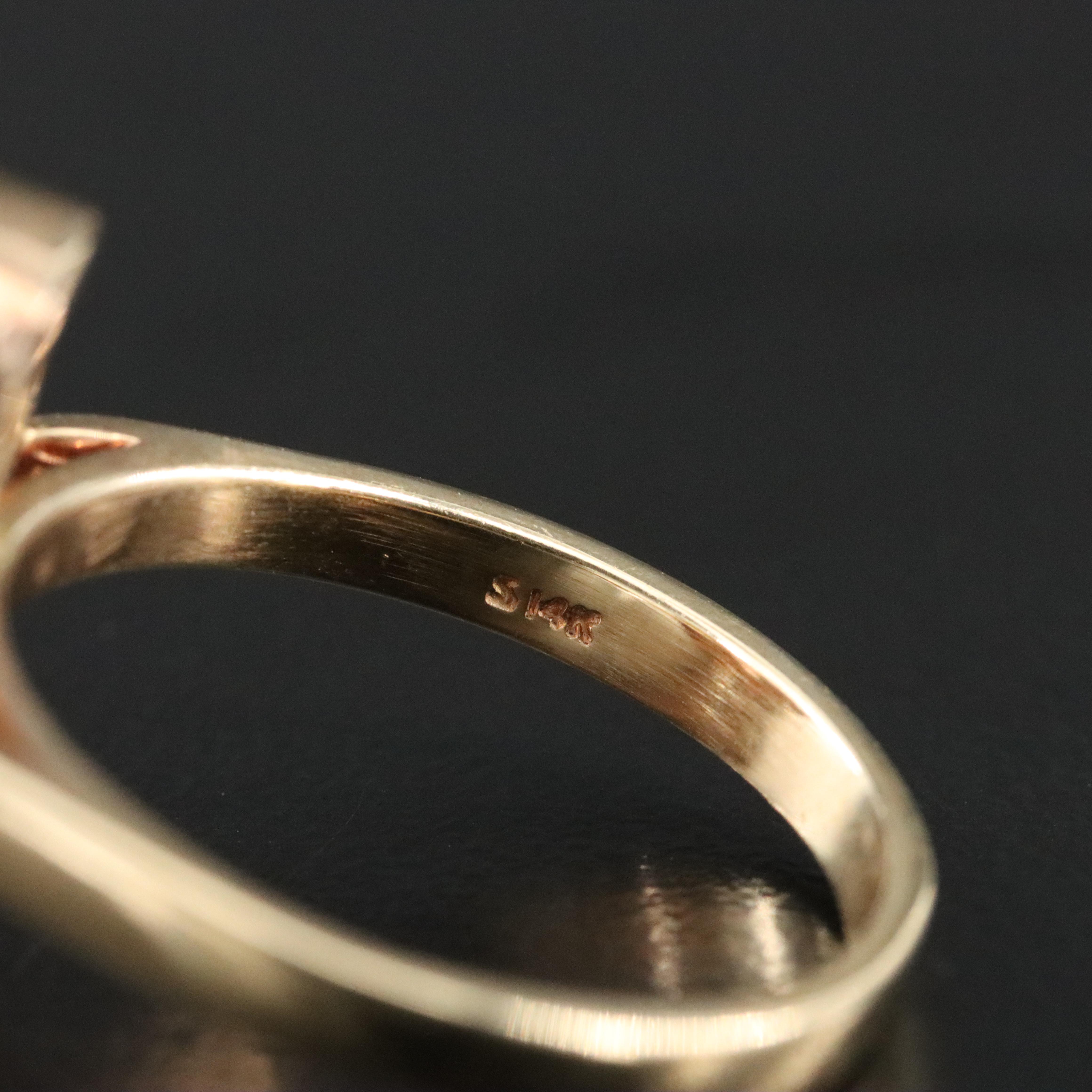 14K Topaz and 0.50 CTW Diamond Ring