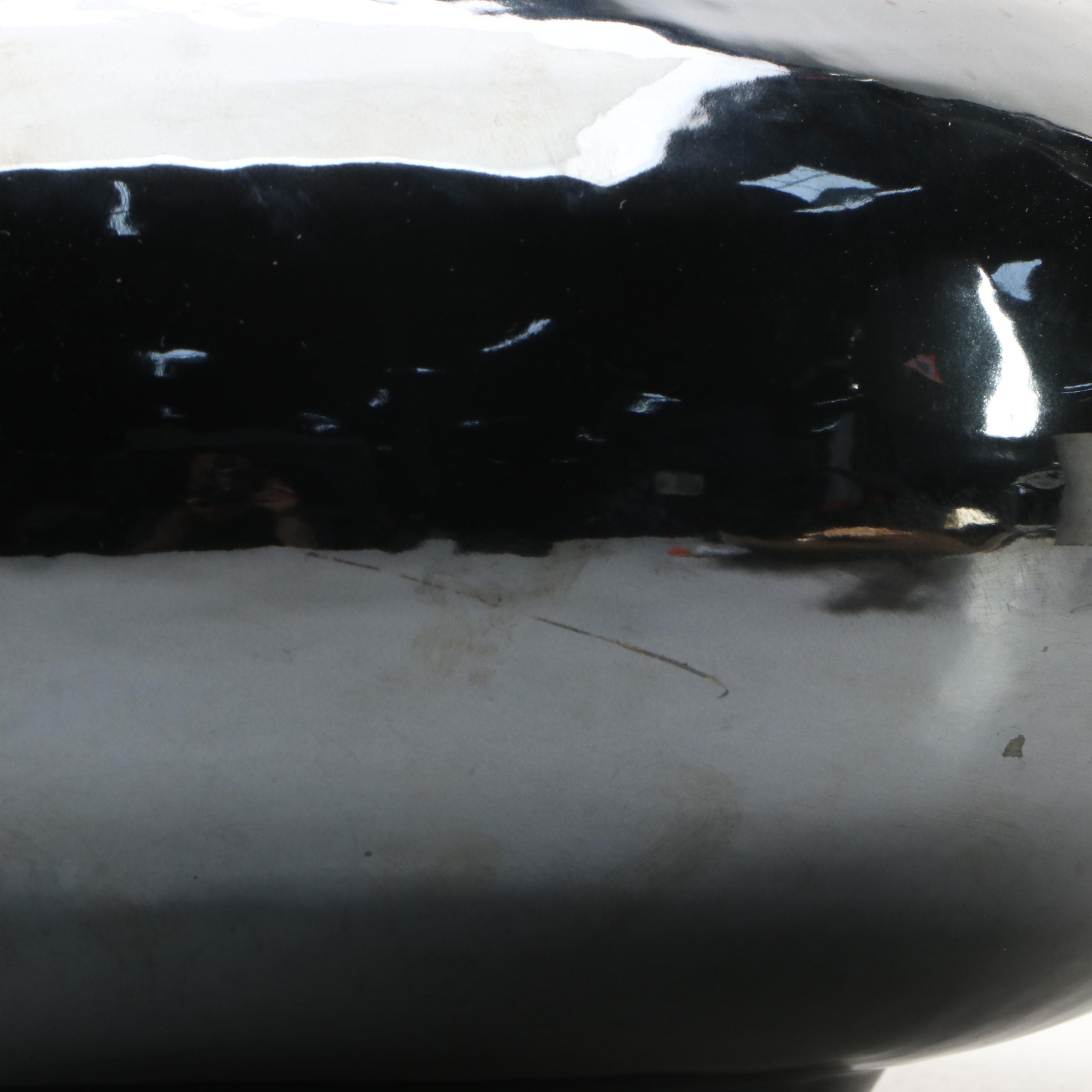 Haeger Pottery Ikebana Vase with Other Metallic Finish Ceramic Vase