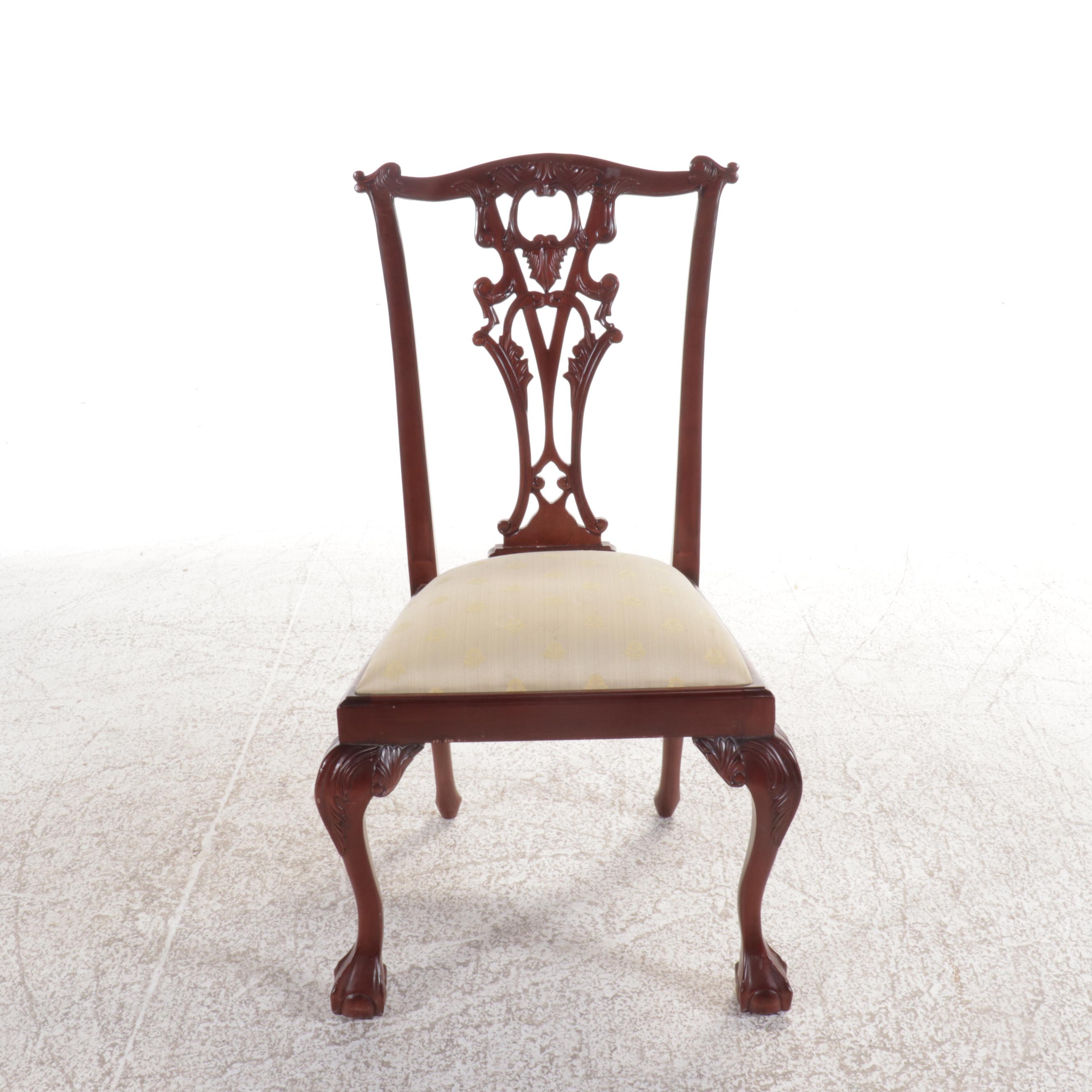 Set of Ten Chippendale Style Mahogany Dining Chairs