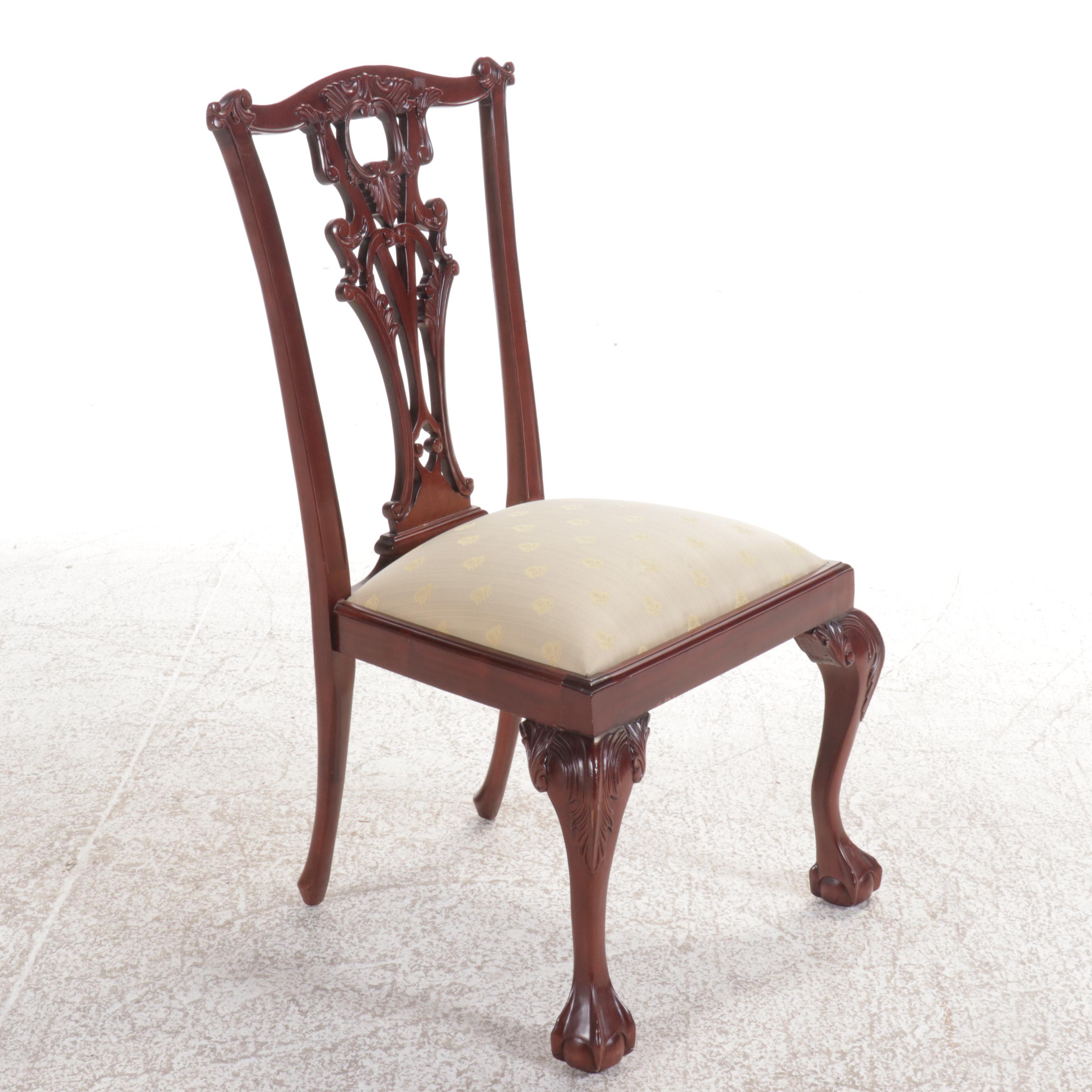 Set of Ten Chippendale Style Mahogany Dining Chairs