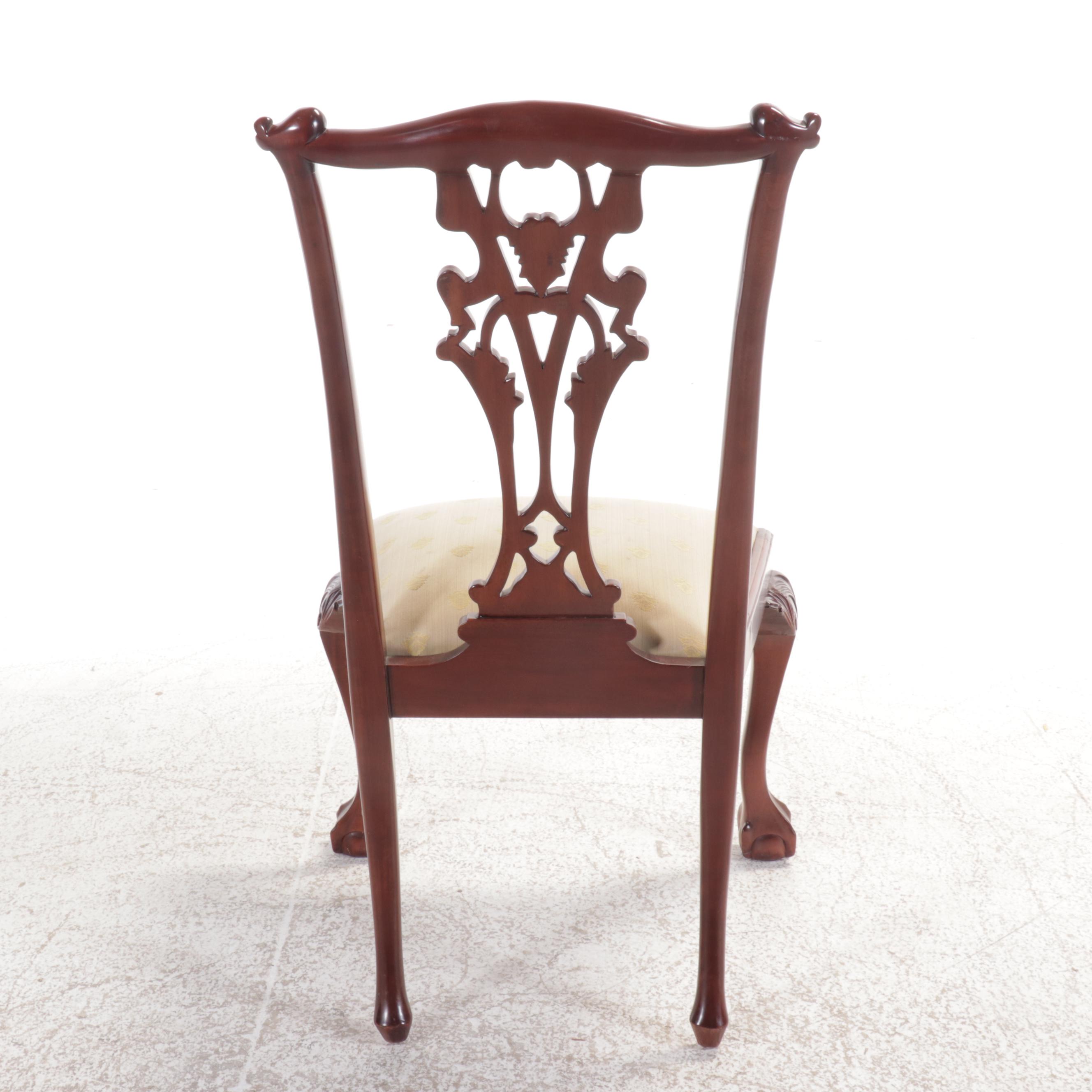 Set of Ten Chippendale Style Mahogany Dining Chairs