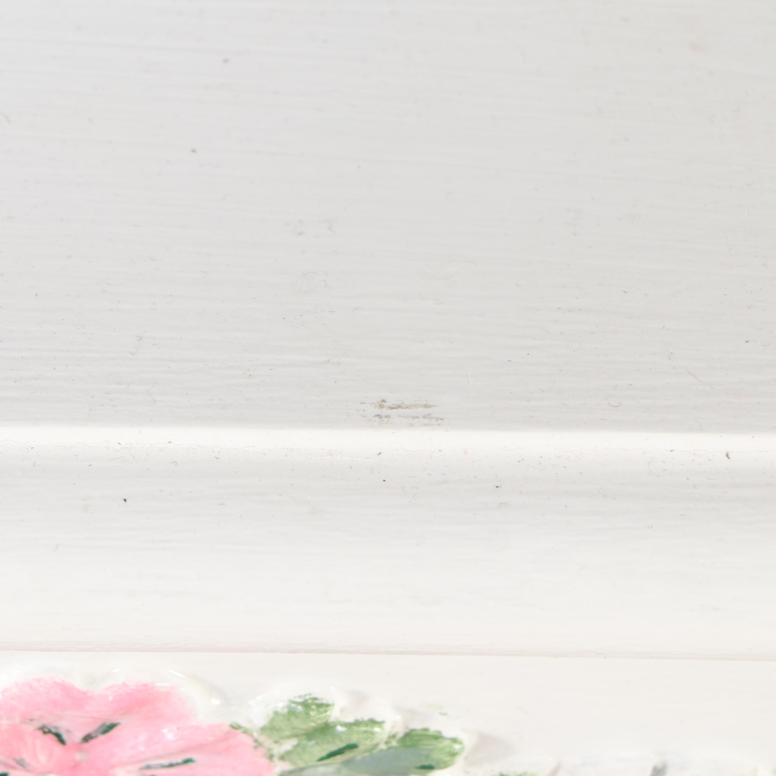 Lous XV Style Paint-Decorated Wood Desk and Chair