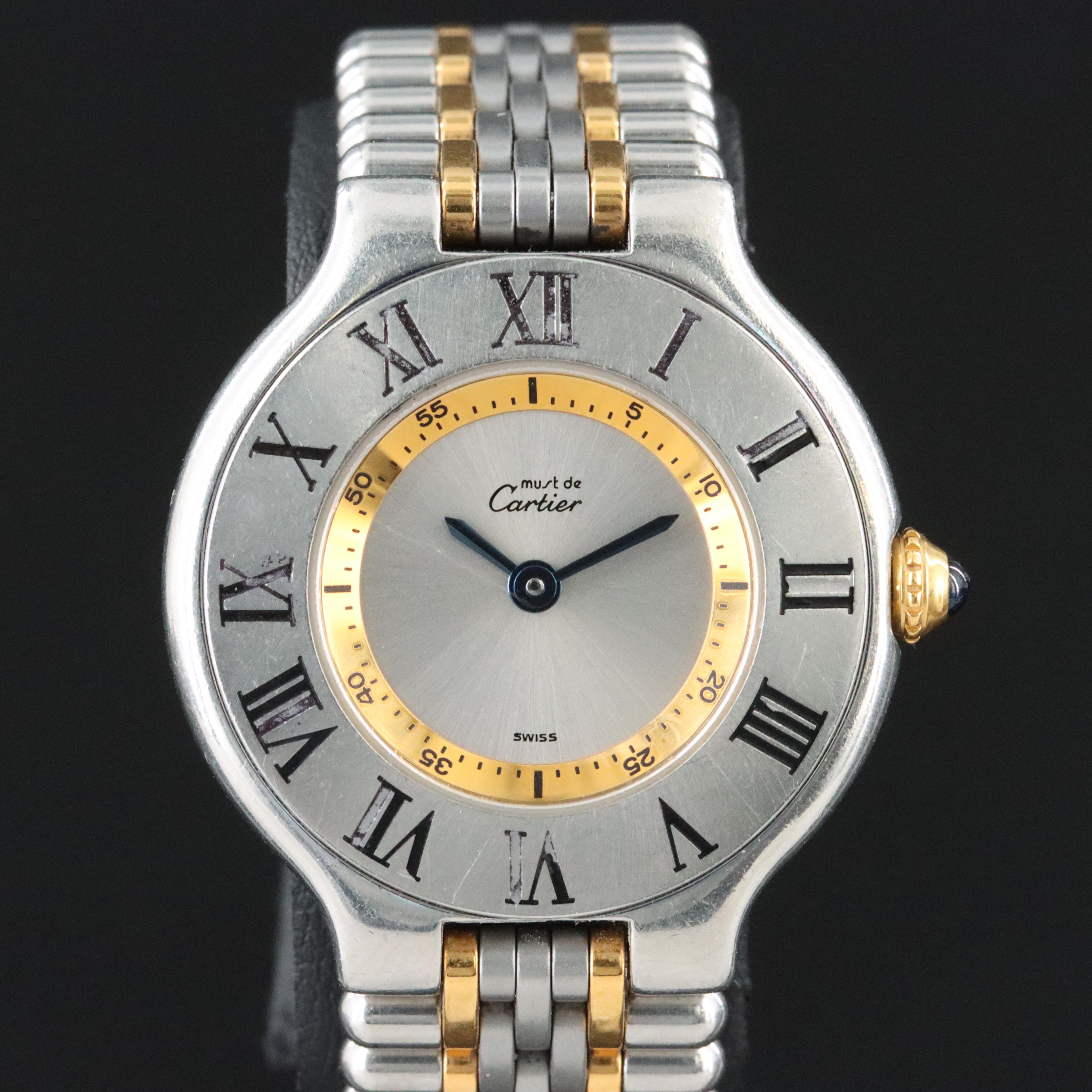 Cartier Must de Cartier 21 18Kt  and Stainless Steel Watch