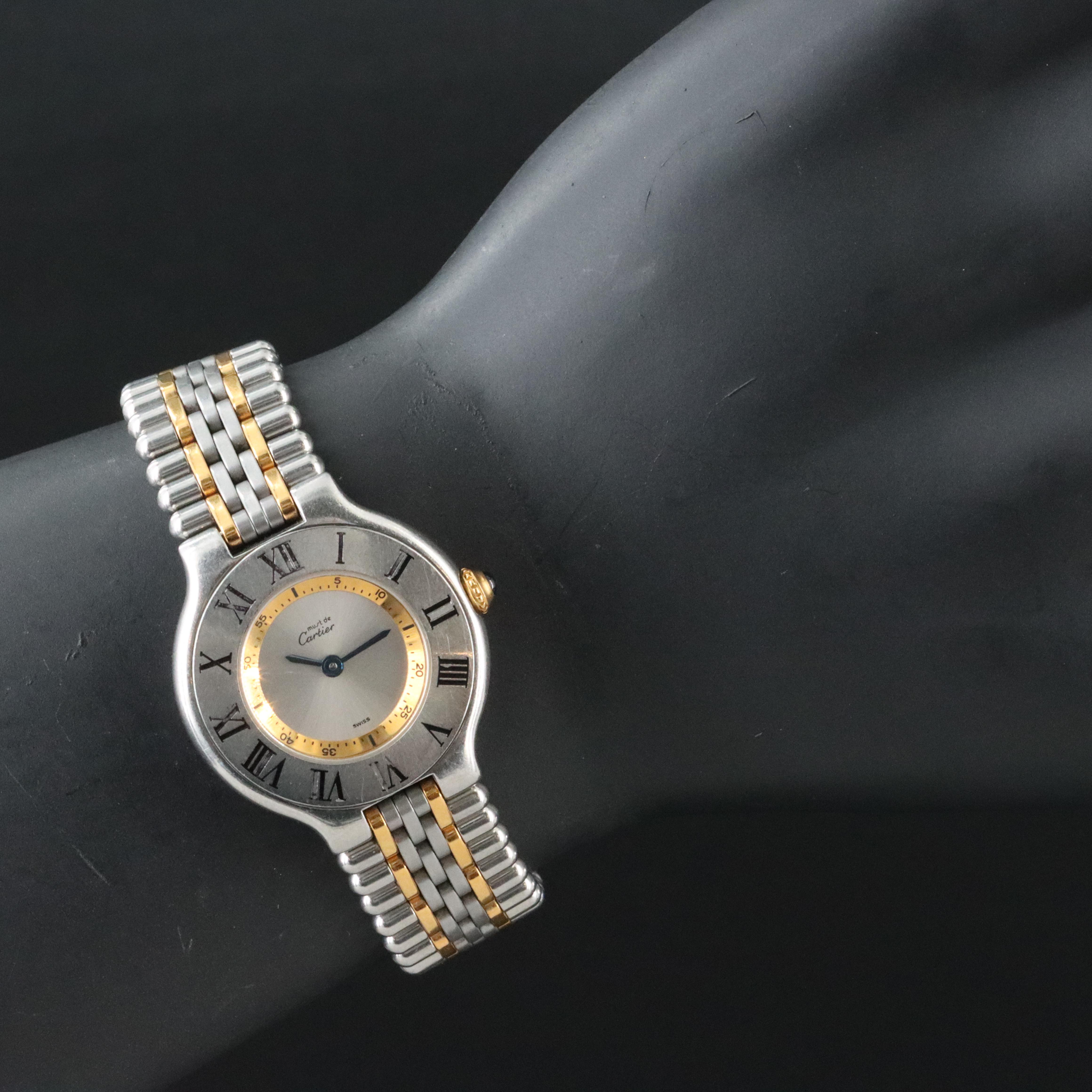 Cartier Must de Cartier 21 18Kt  and Stainless Steel Watch