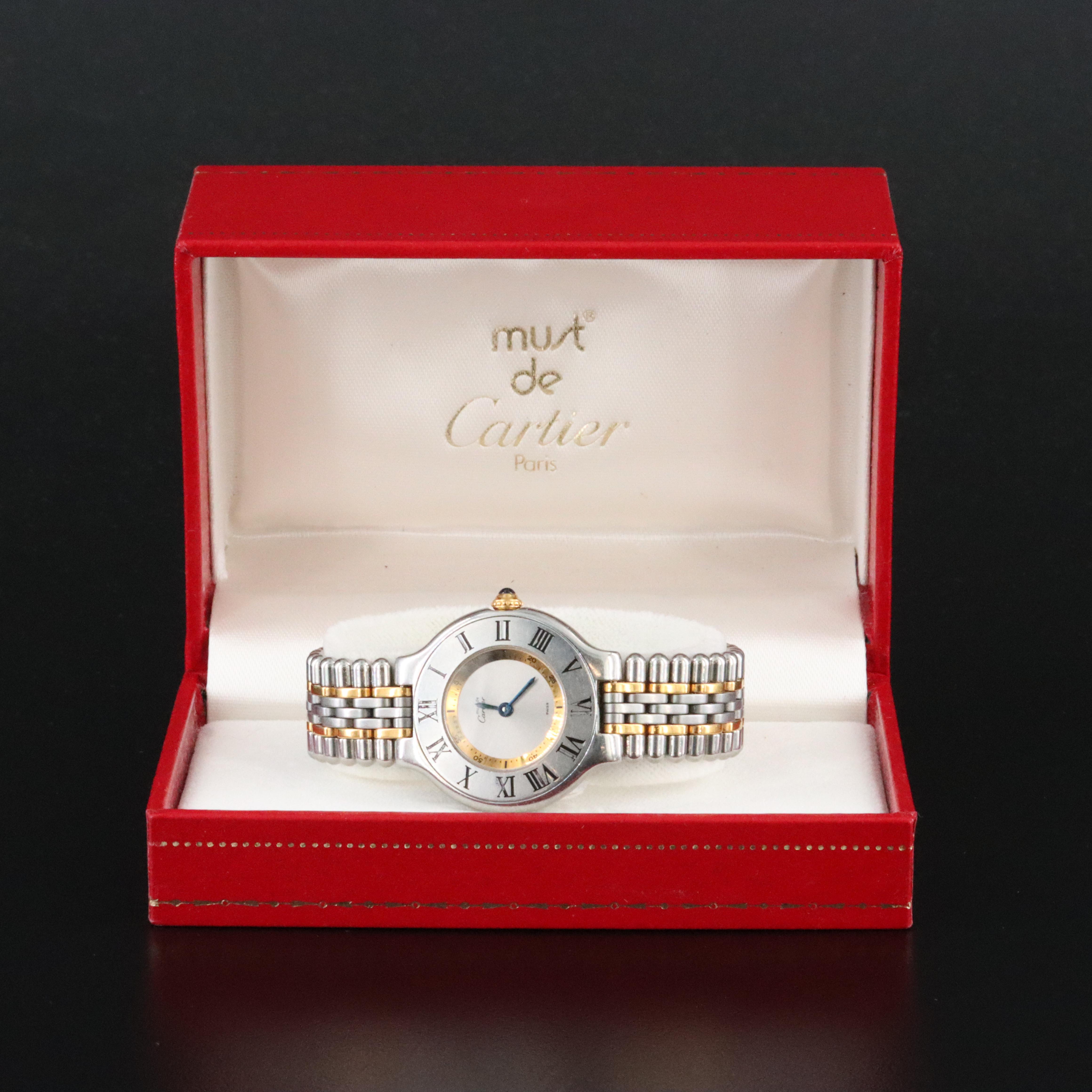 Cartier Must de Cartier 21 18Kt  and Stainless Steel Watch