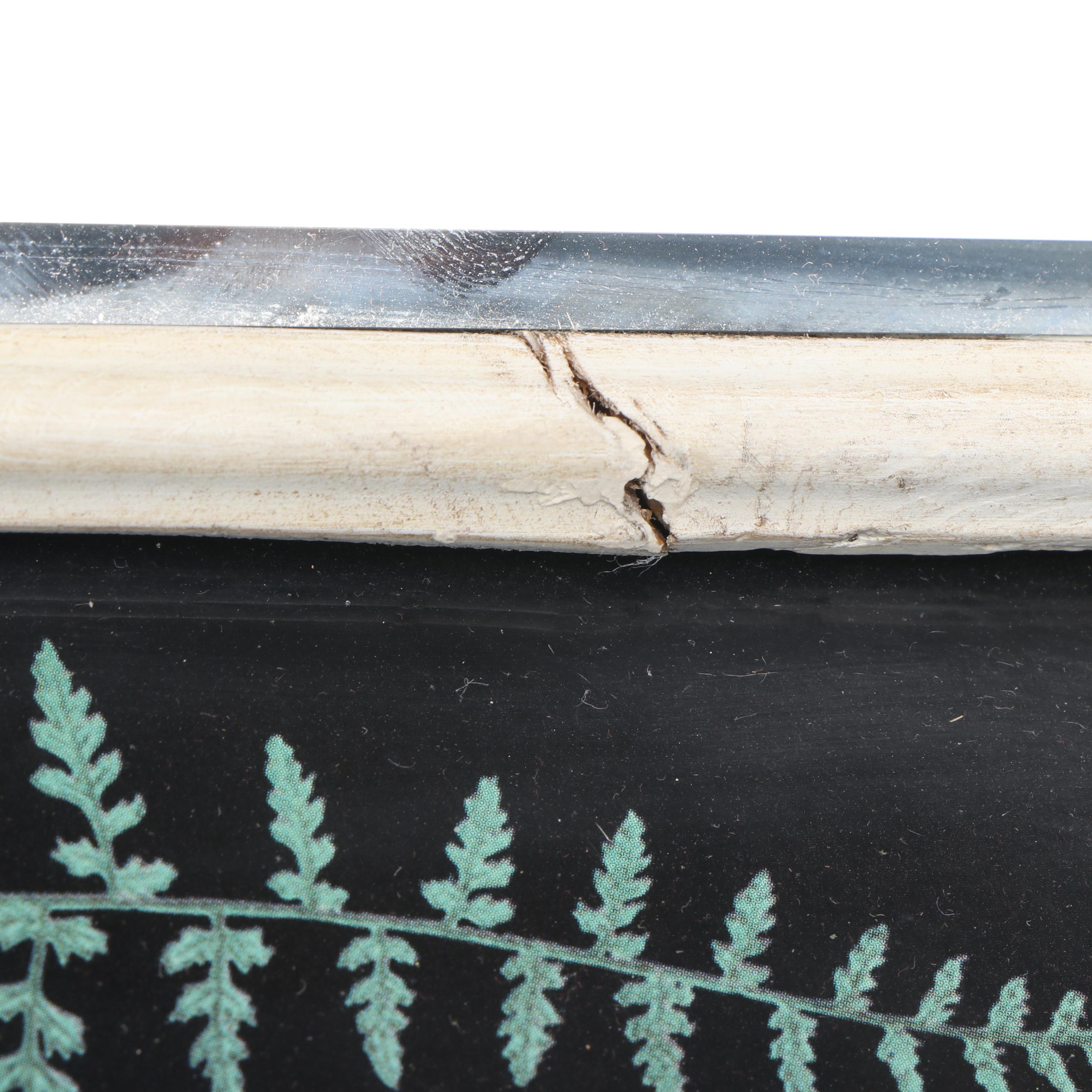 Wood Framed Mirrors with Foliage Art