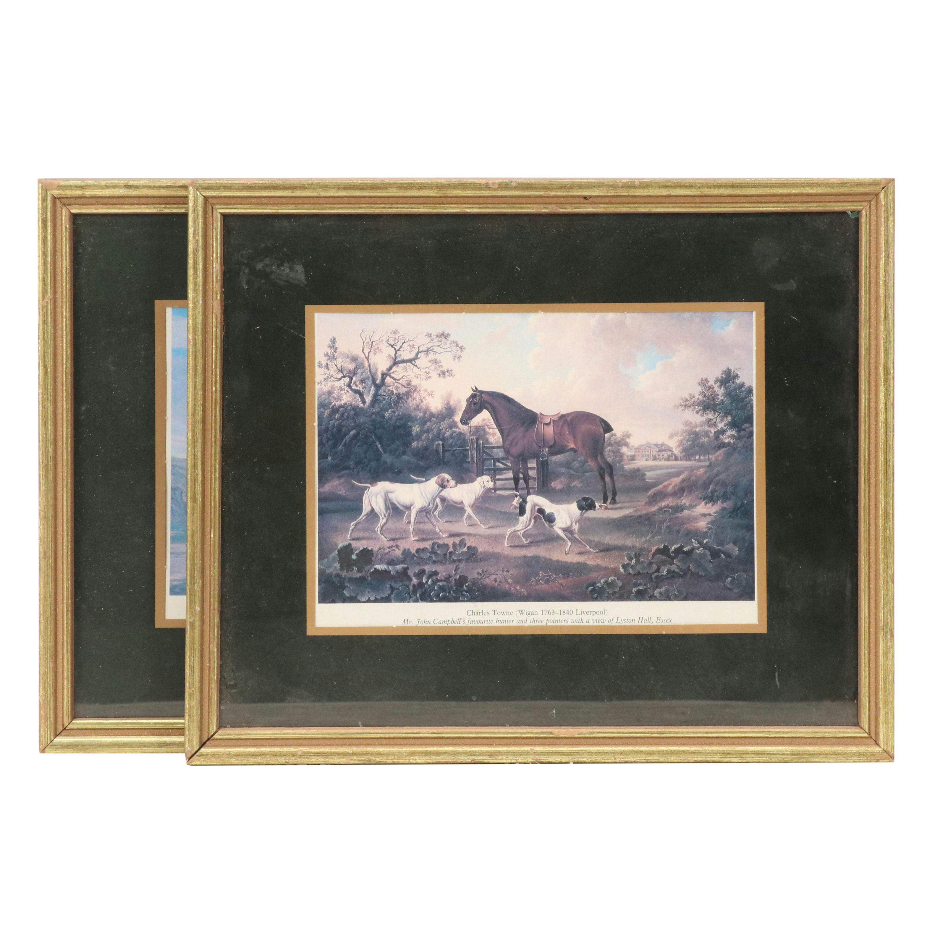 Pair of Equestrian Offset Lithographs After Charles Towne and J. F. Herring Sr.