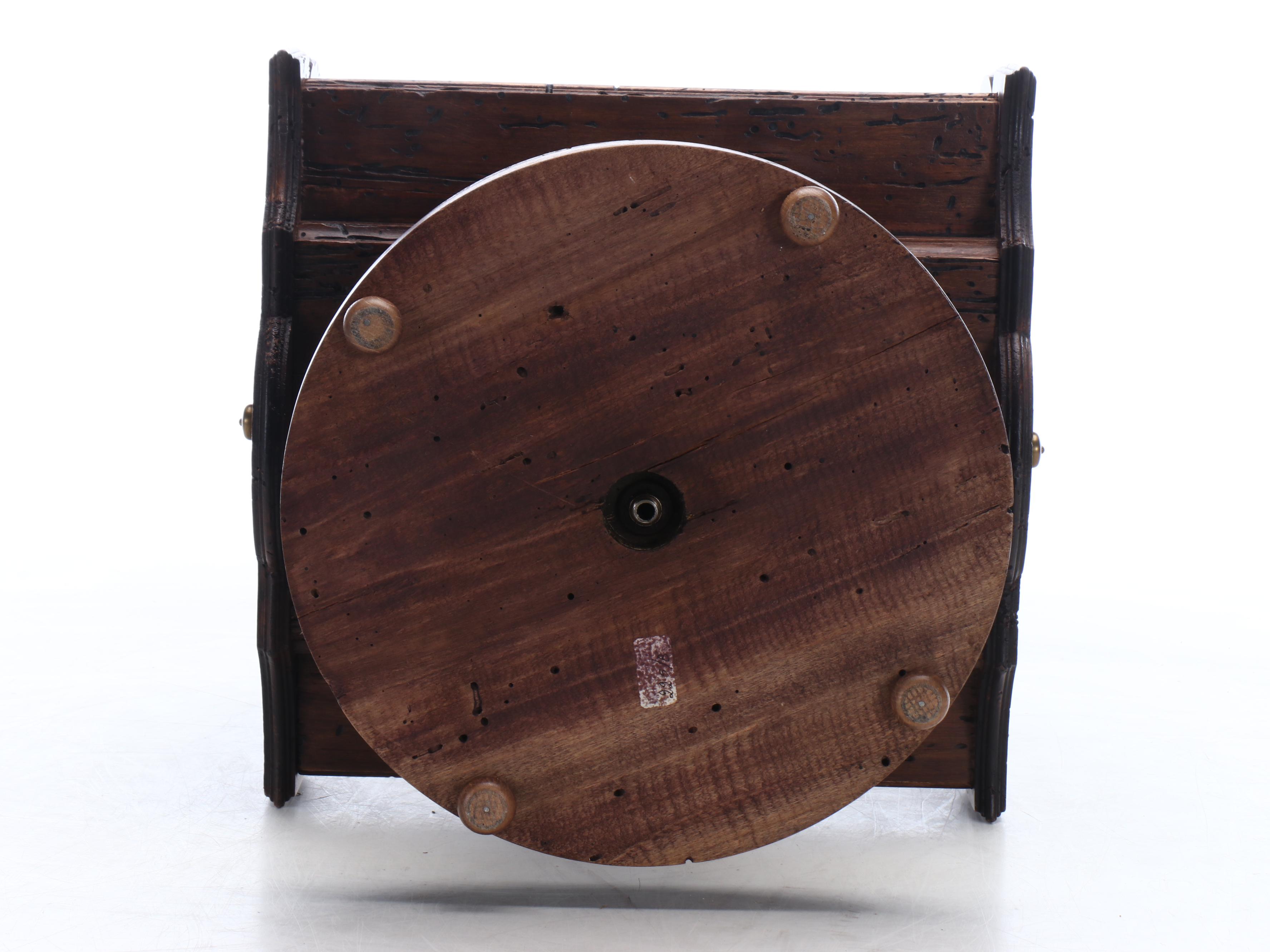 Victorian Library Walnut Wood Revolving Book Stand, Late 19th Century
