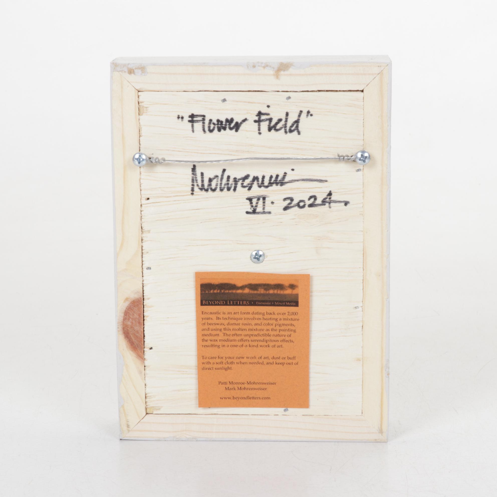 Patti & Mark Mohrenweiser Encaustic Painting "Flower Field," 2024