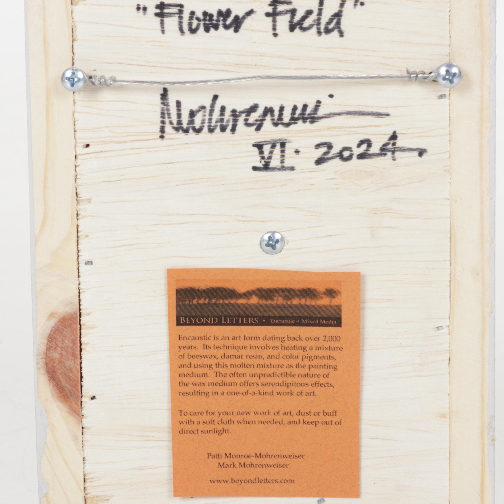 Patti & Mark Mohrenweiser Encaustic Painting "Flower Field," 2024