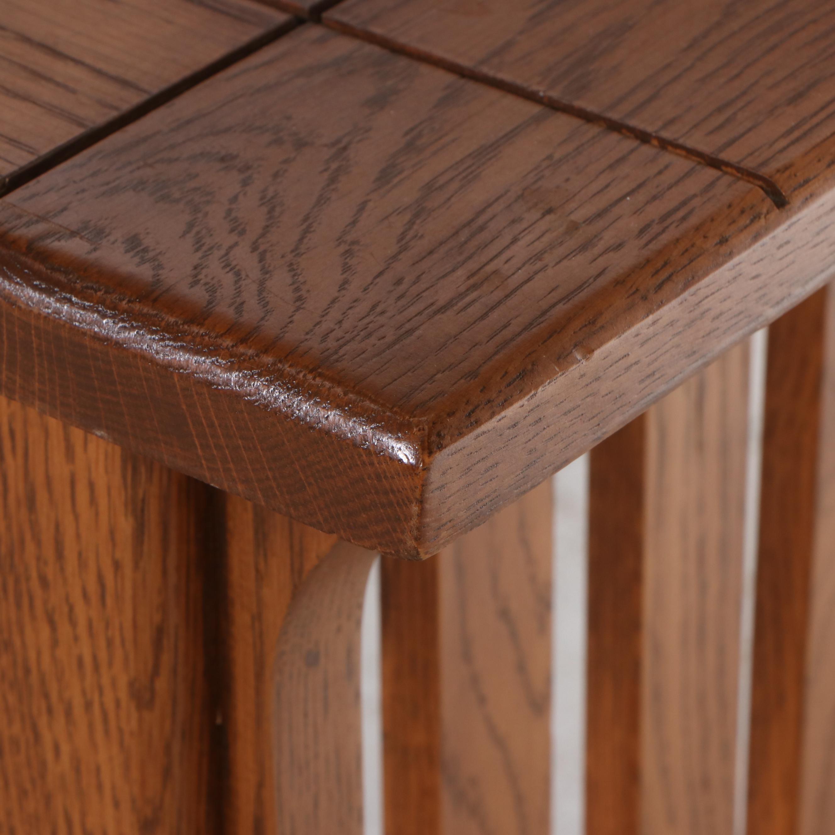 Mission Style Oak Coffee Table, Console and Side Table