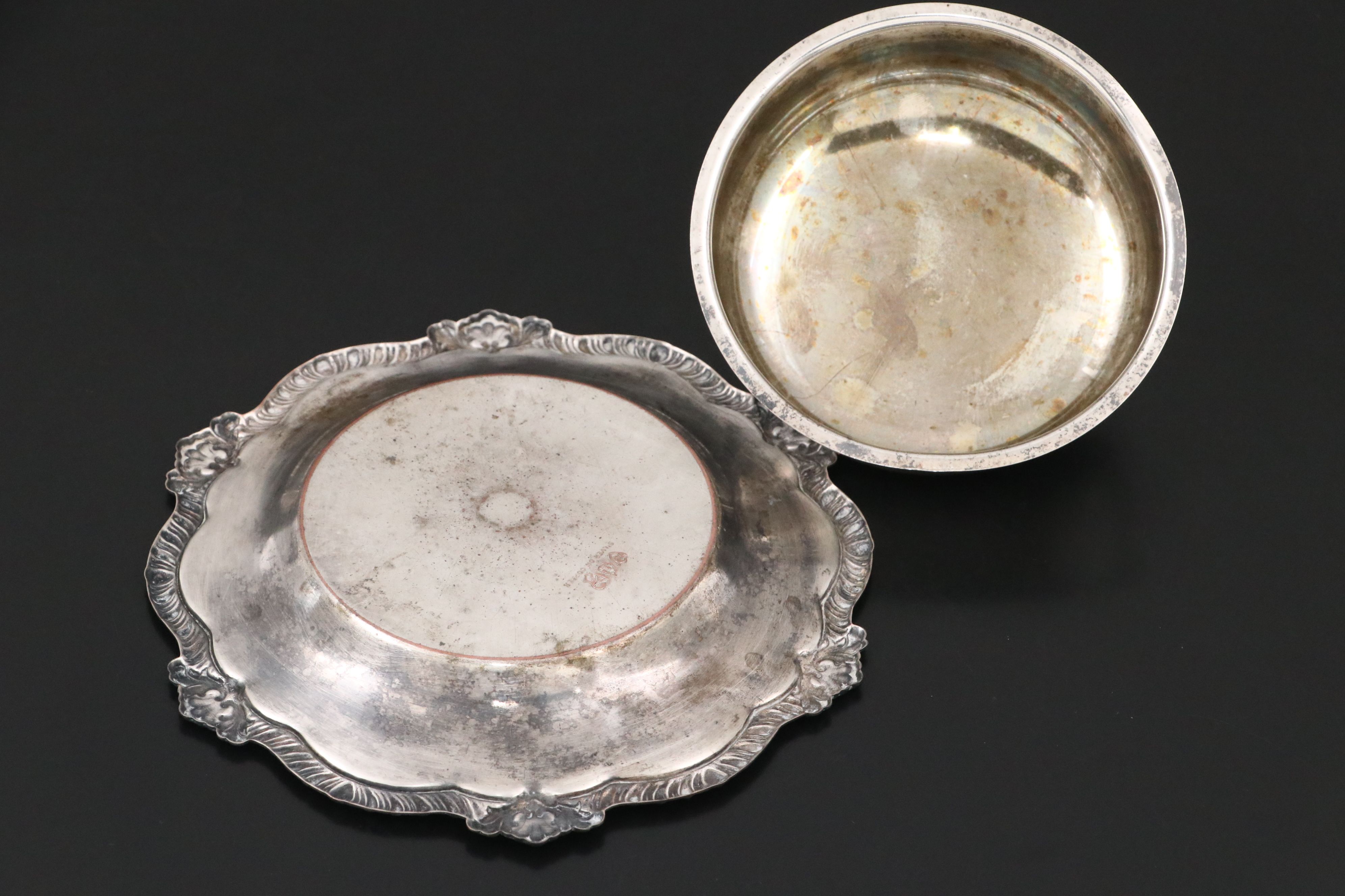 Leonard Silver Plate Tea Set with Covered Butter Dish, Mid to Late 20th Century