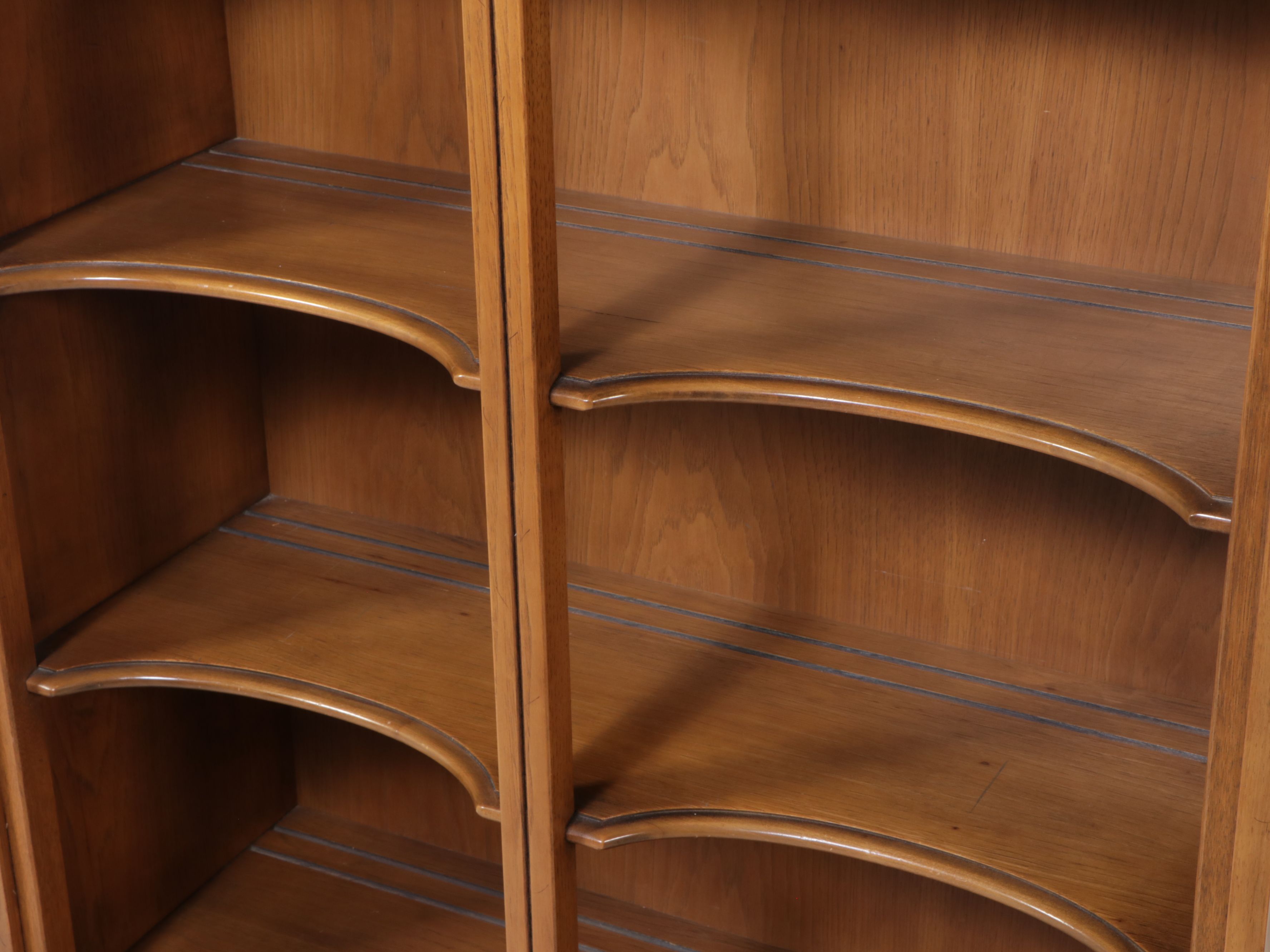 Drexel Spanish Revival Style Carved Wood Open Display Cabinet