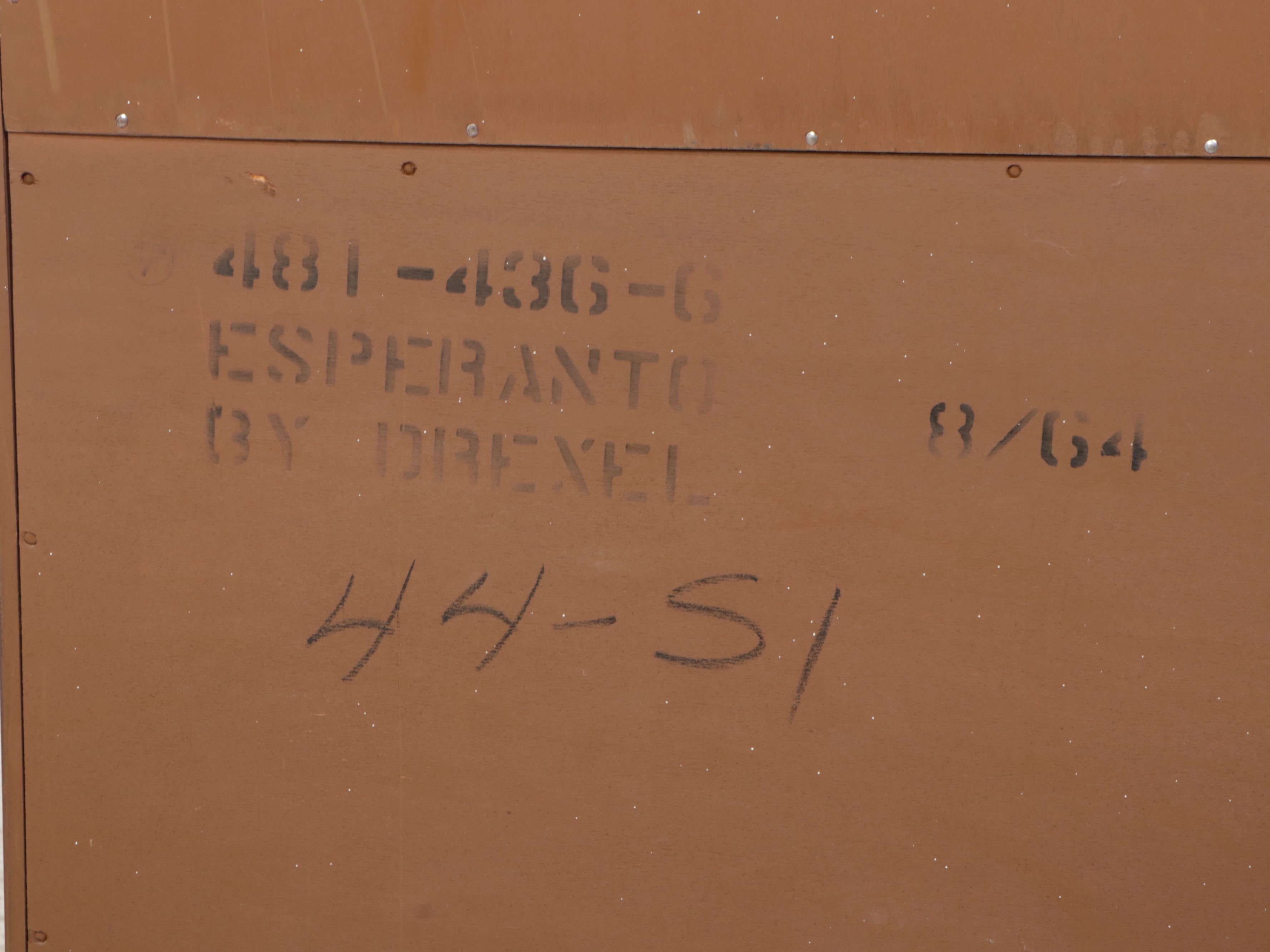 Drexel Spanish Revival Style Carved Wood Open Display Cabinet