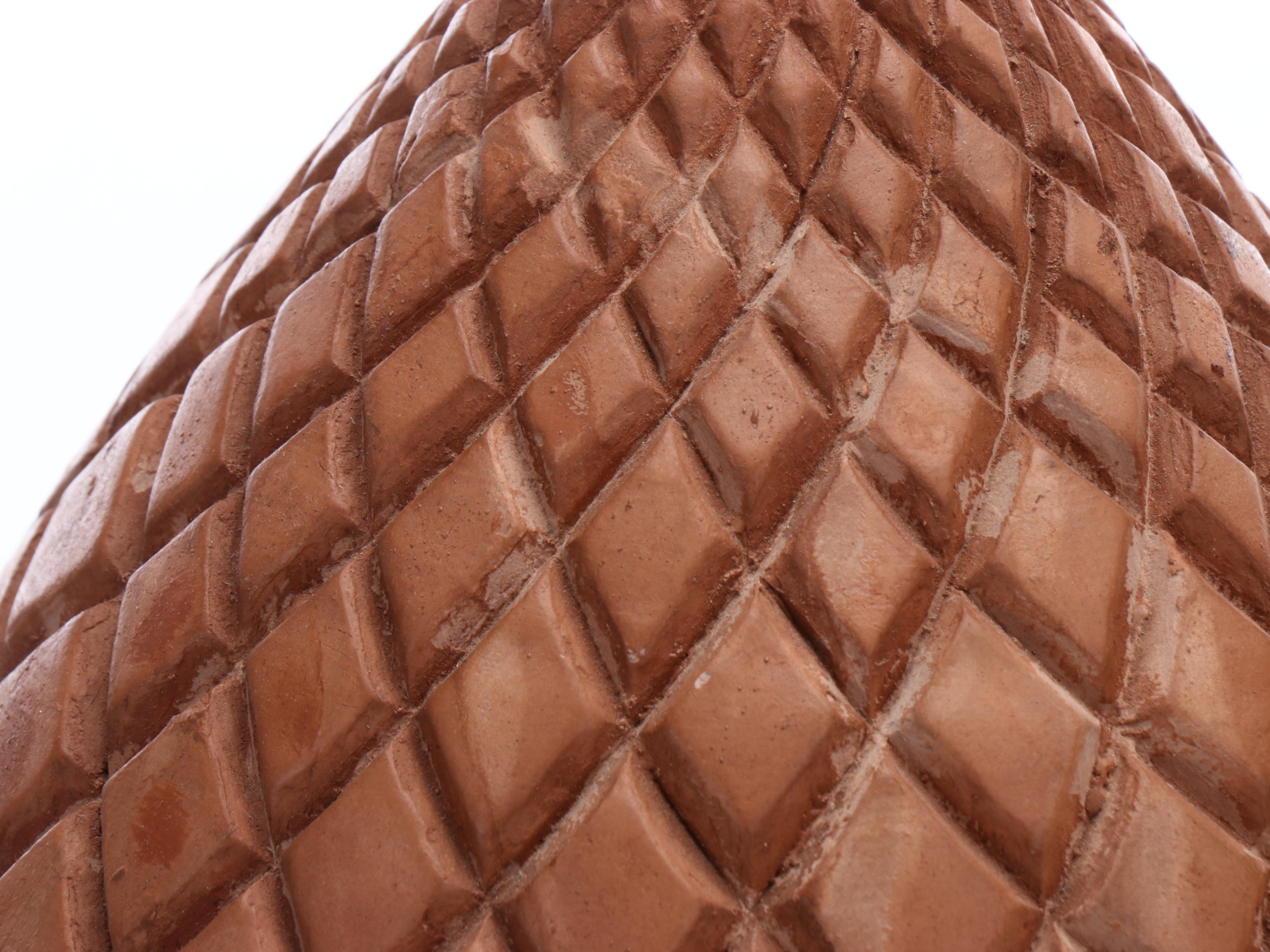 Tuscan Style Terracotta Pine Cone Finials