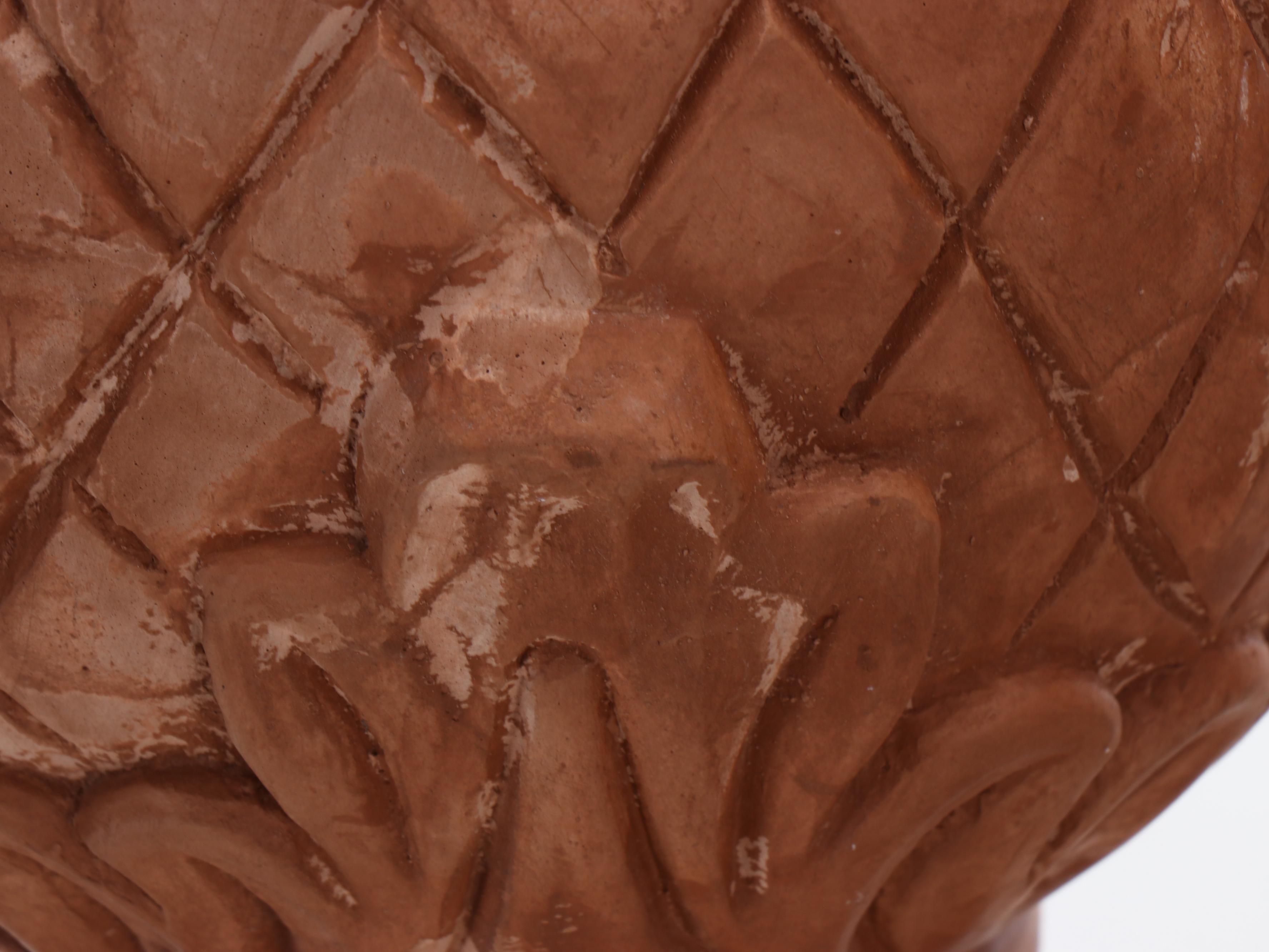 Tuscan Style Terracotta Pine Cone Finials