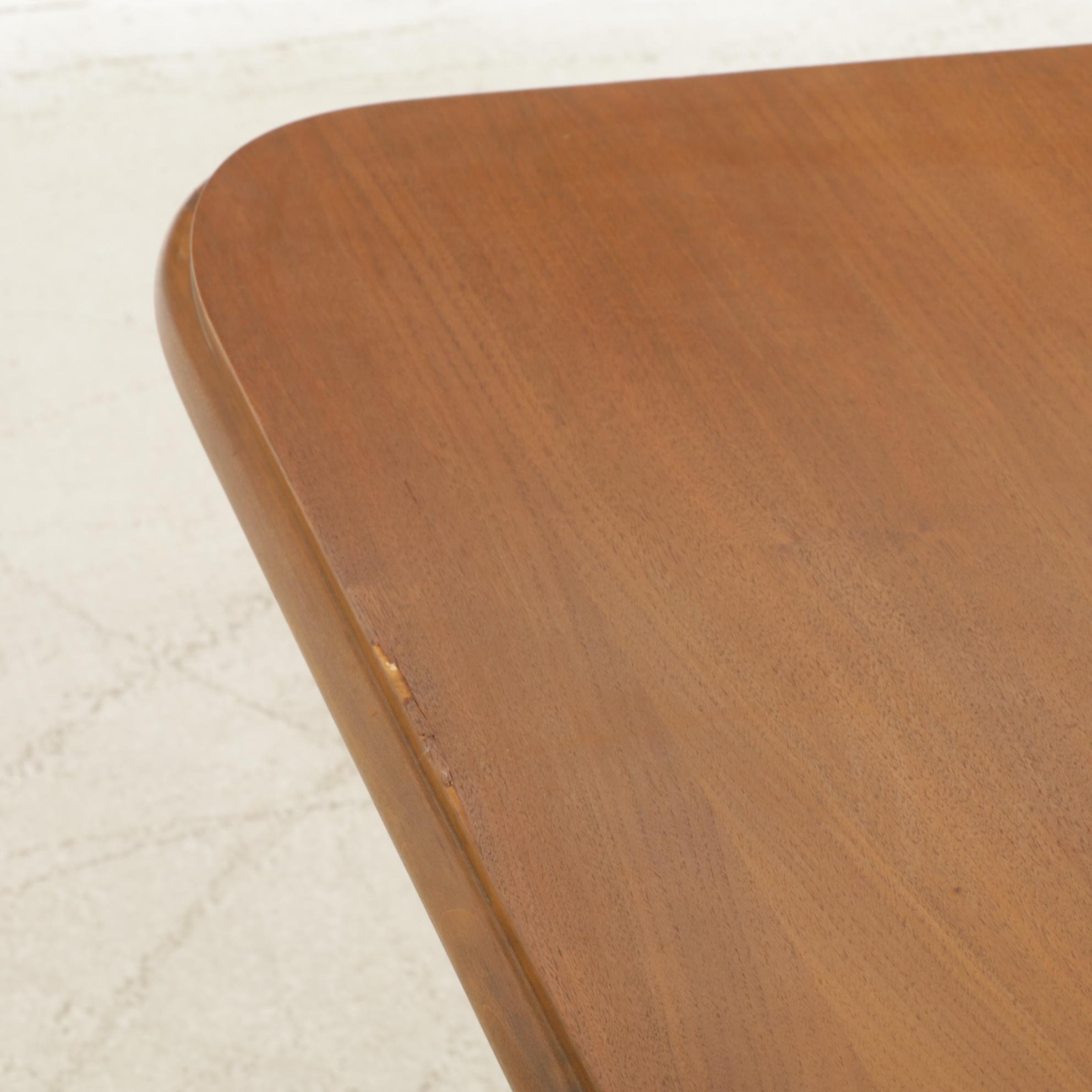 Veneer-Top Rectangular Gateleg Table With Beveled Edge and Turned Legs