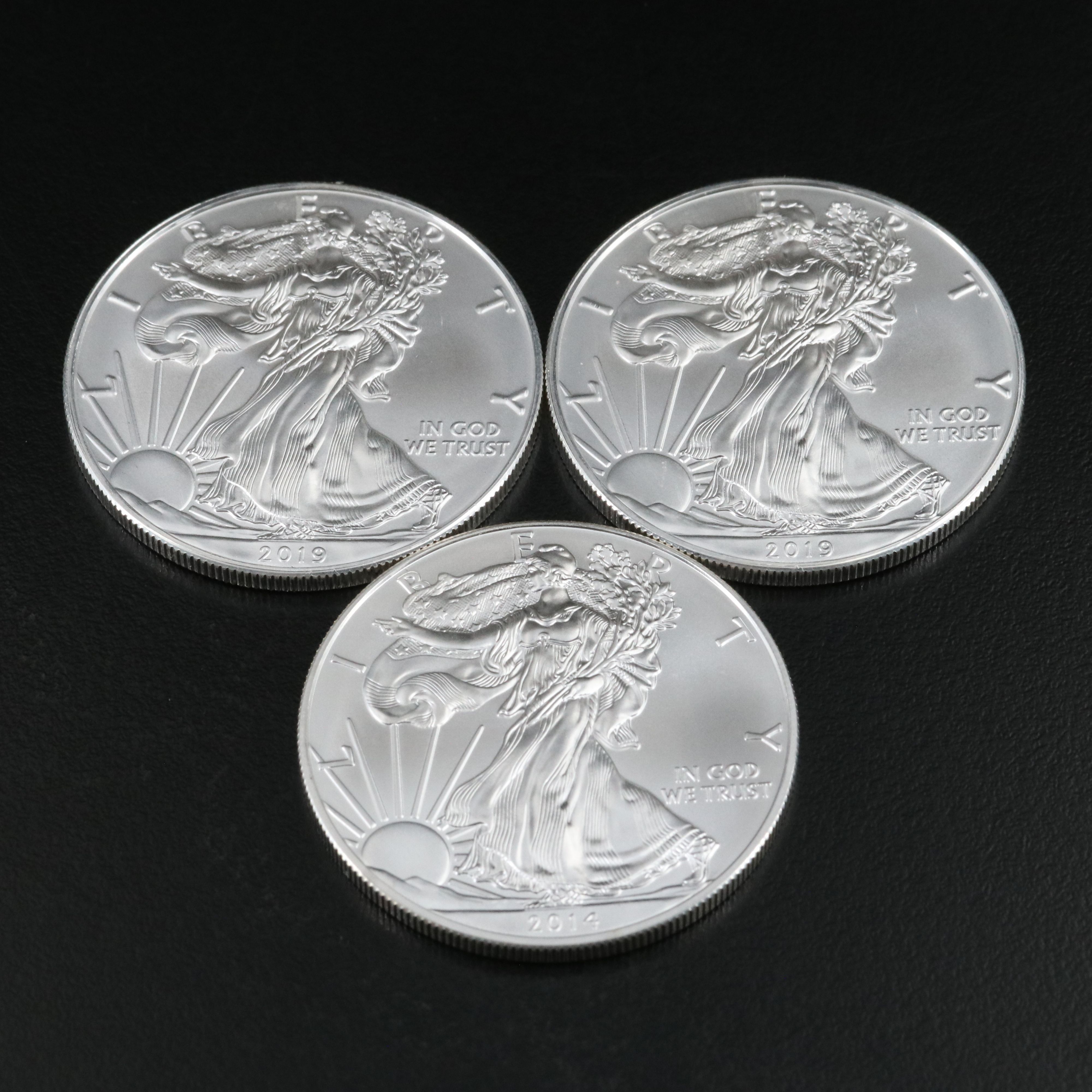 Three U.S. Silver Eagles