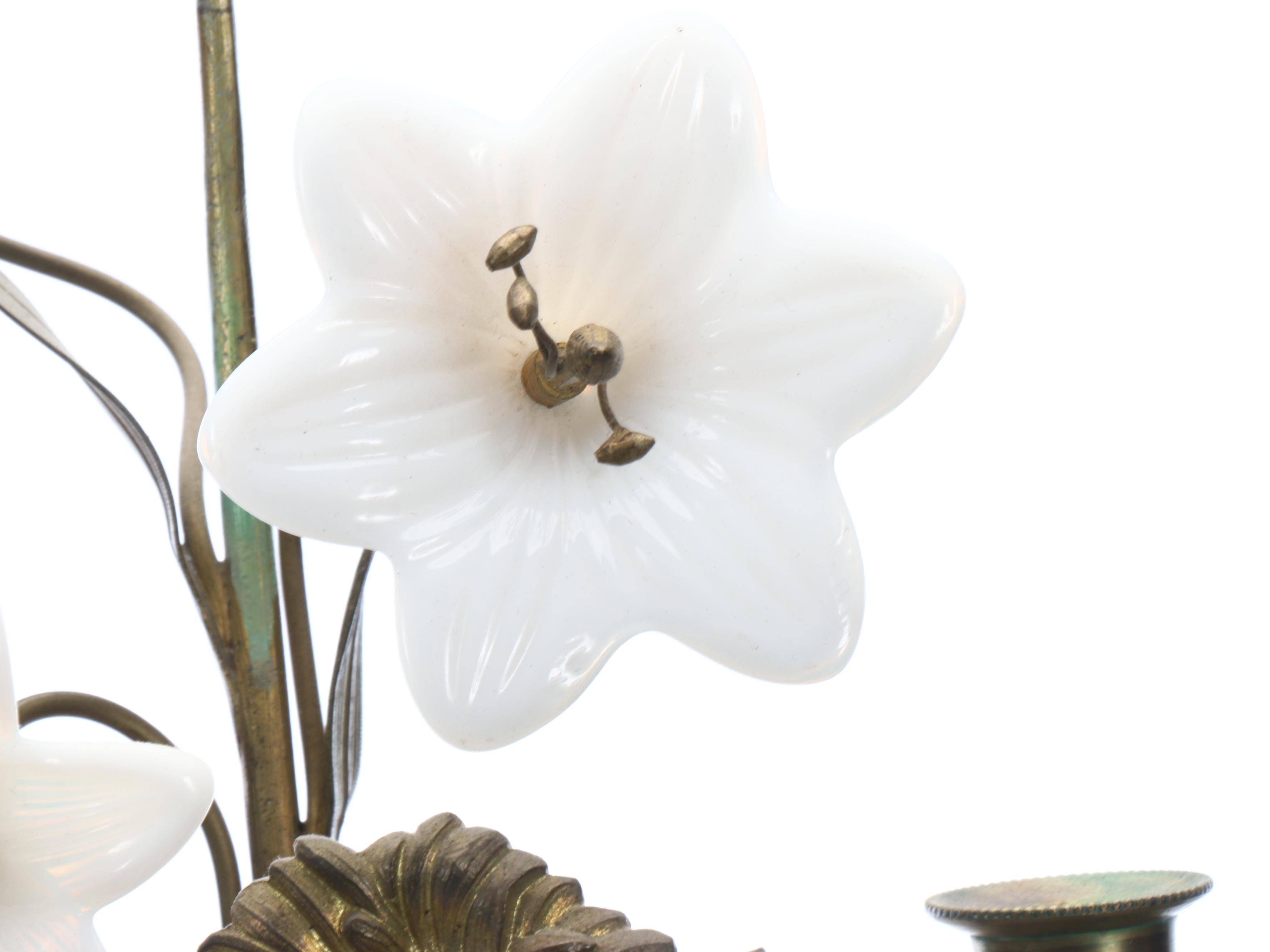 Pair of French Glass and Gilt Bronze Altar Candelabras, Late 19th Century