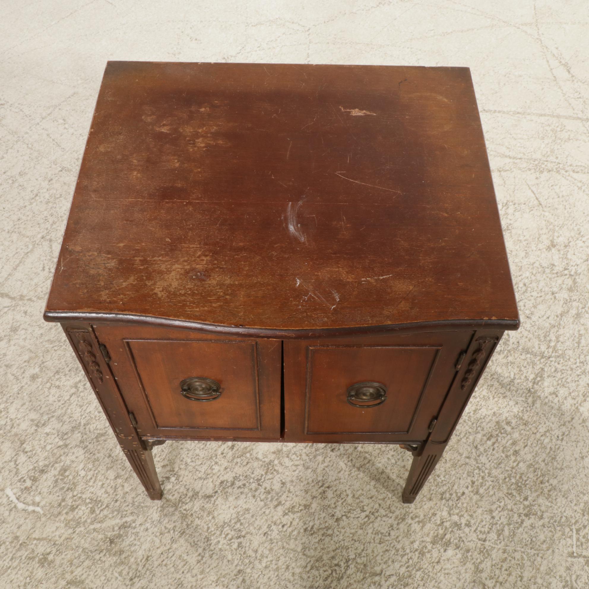 Neoclassical Mahogany Music Cabinet, Early 20th Century