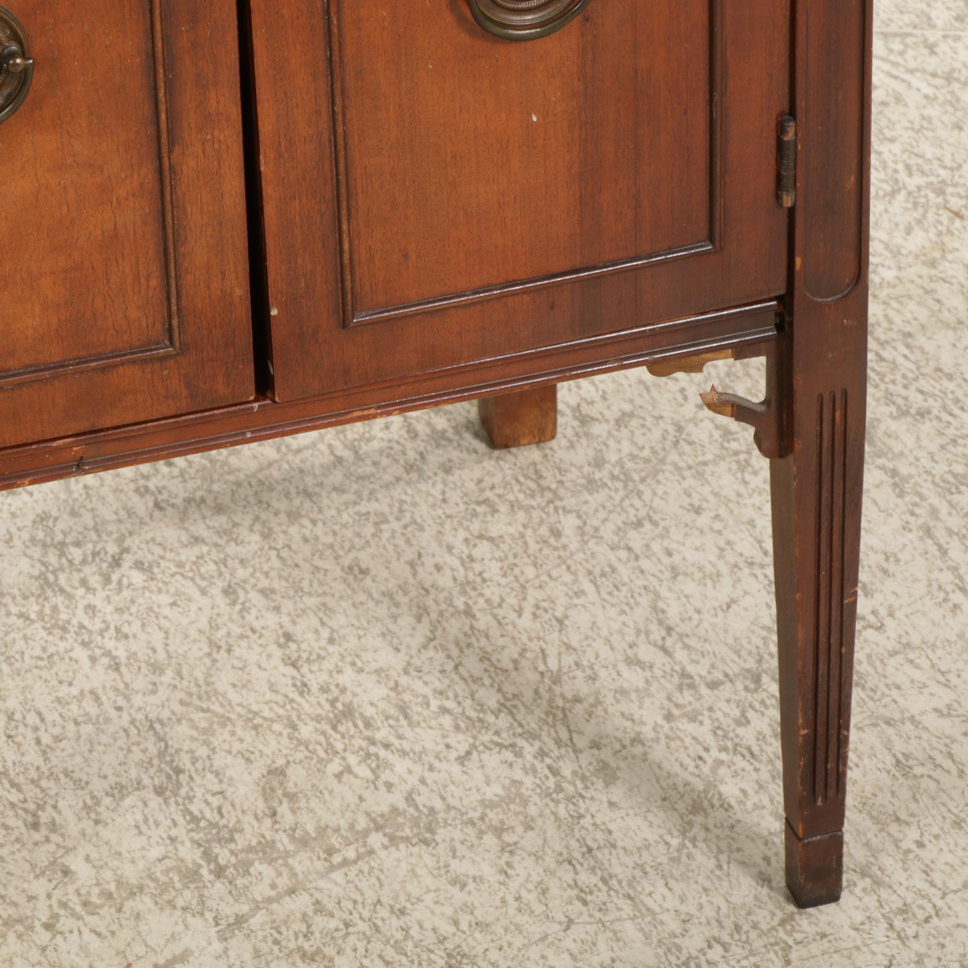 Neoclassical Mahogany Music Cabinet, Early 20th Century