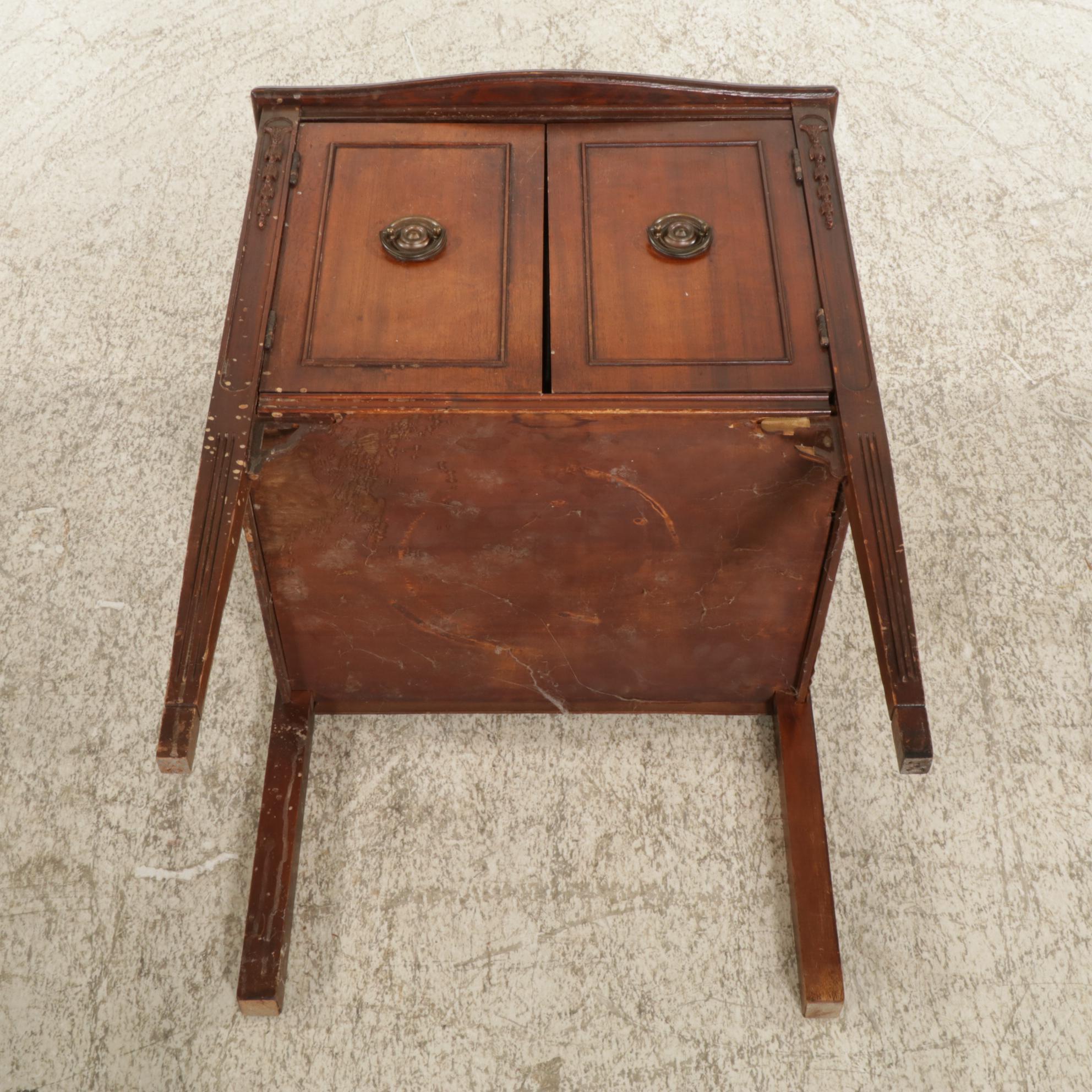 Neoclassical Mahogany Music Cabinet, Early 20th Century