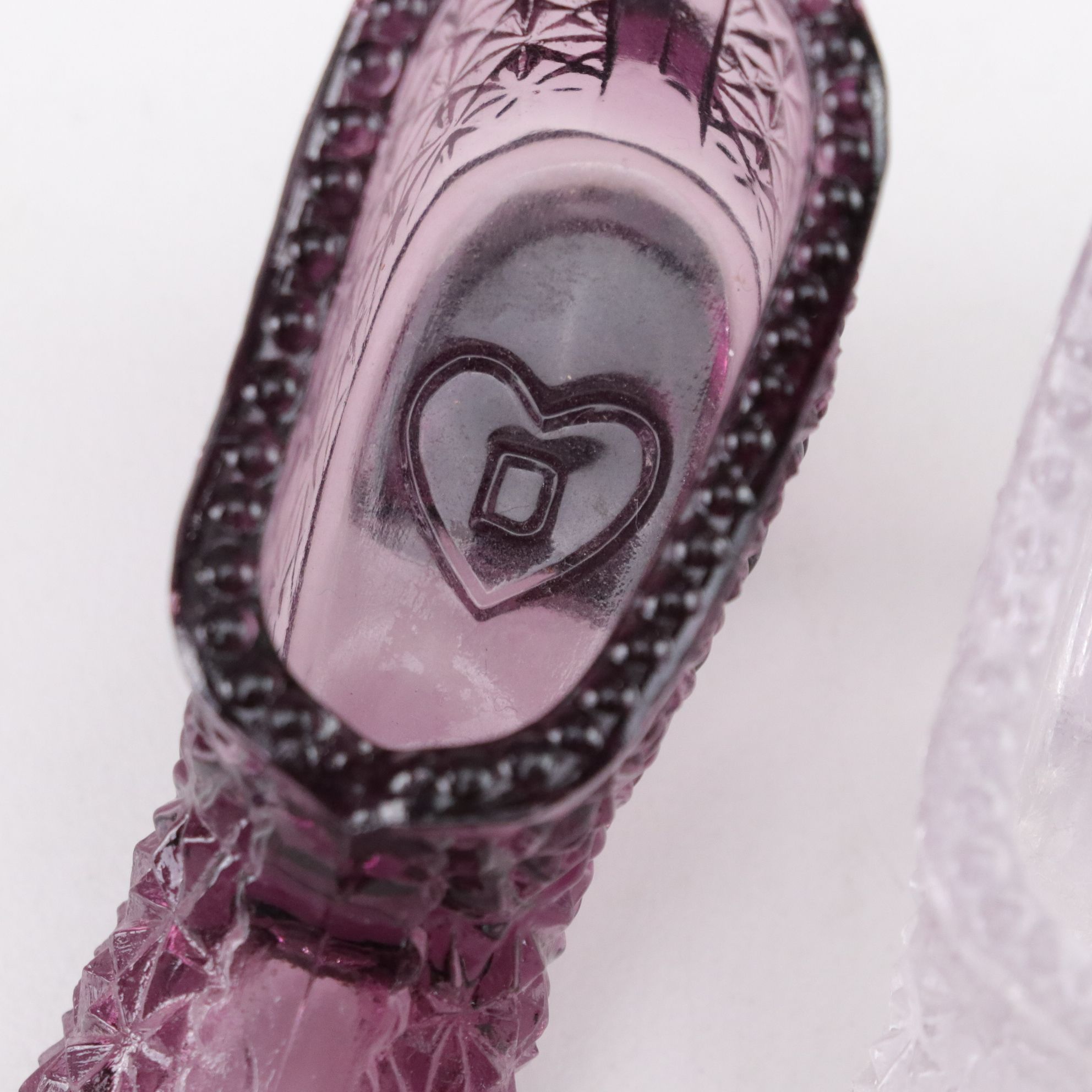 Fenton Custard Glass Praying Girl and Boy with Four Degenhart Glass Shoes