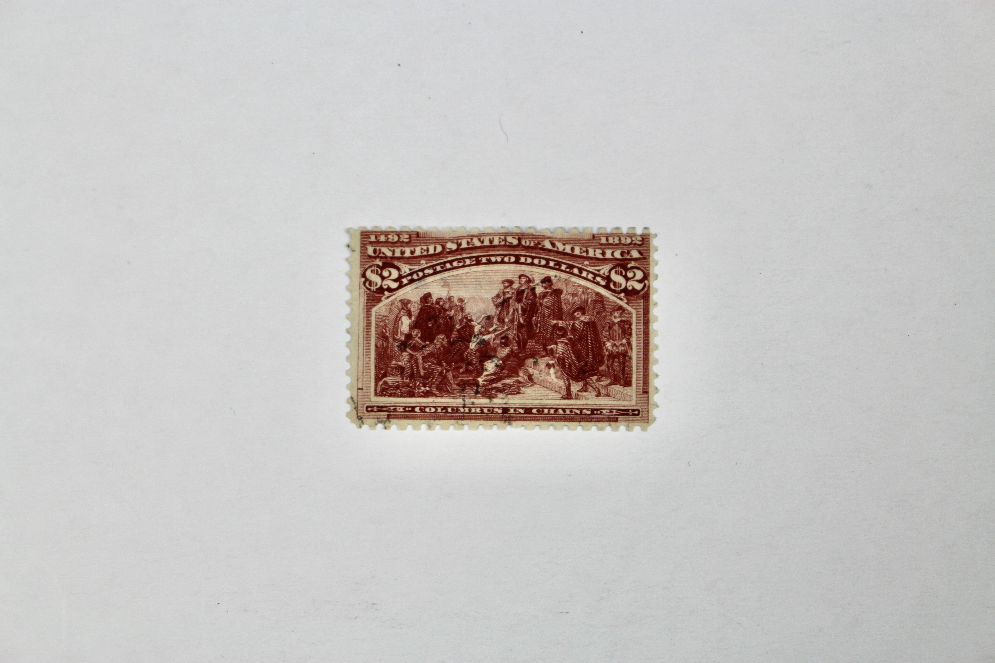 $2 Columbian Exposition Postage Stamp, Scott 242, 1893