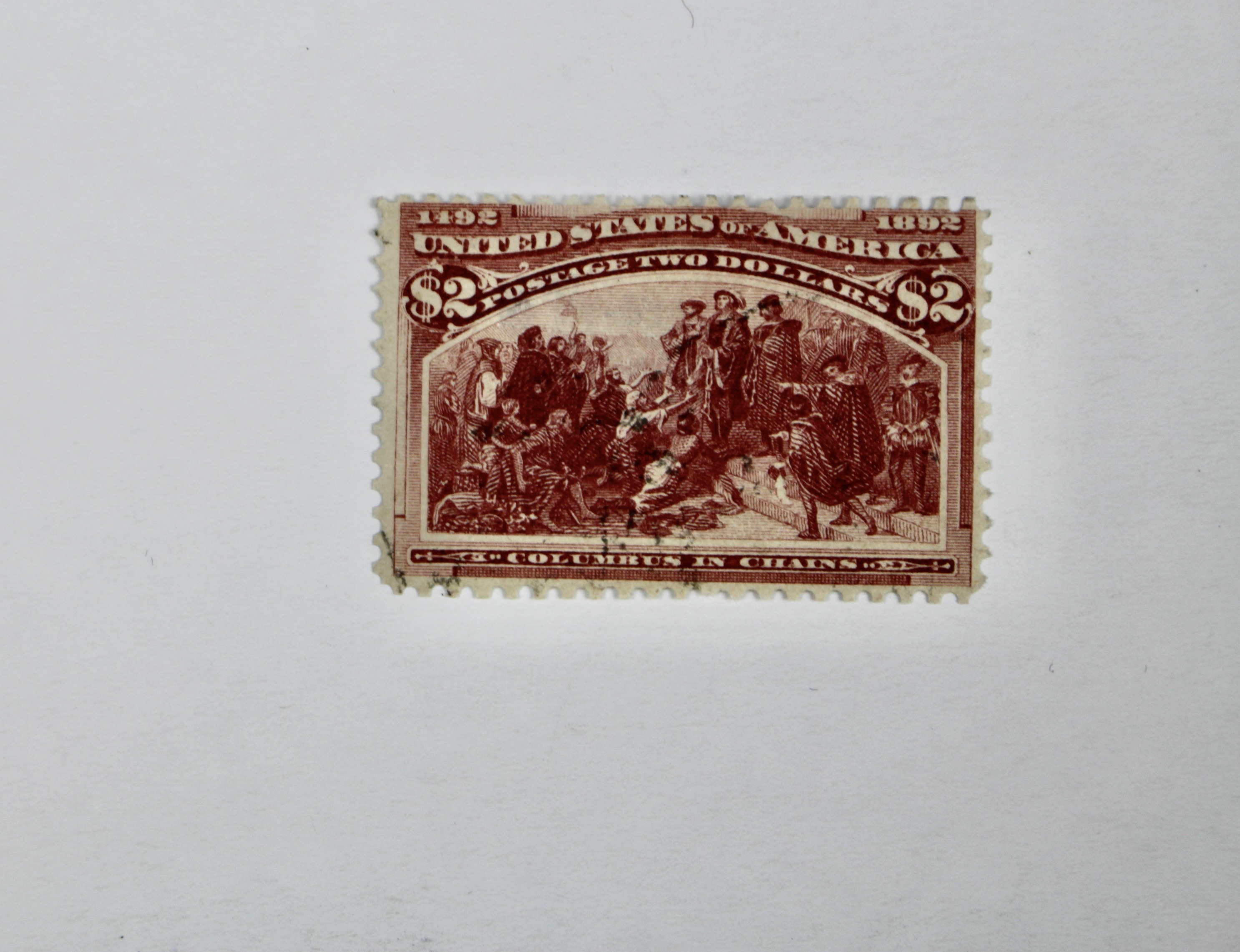 $2 Columbian Exposition Postage Stamp, Scott 242, 1893