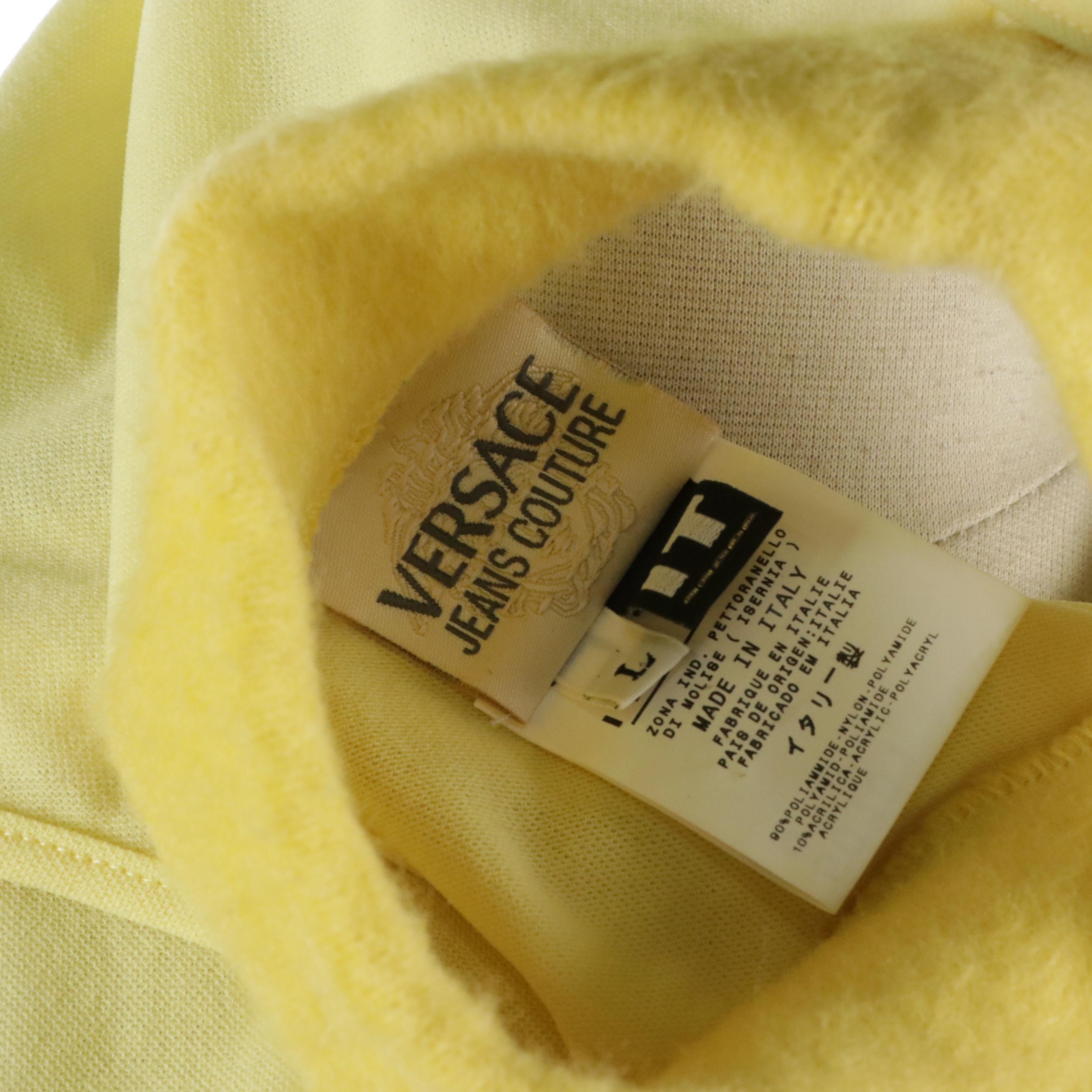 Versace Jeans Couture Butter Yellow Nylon Knit Halter Top