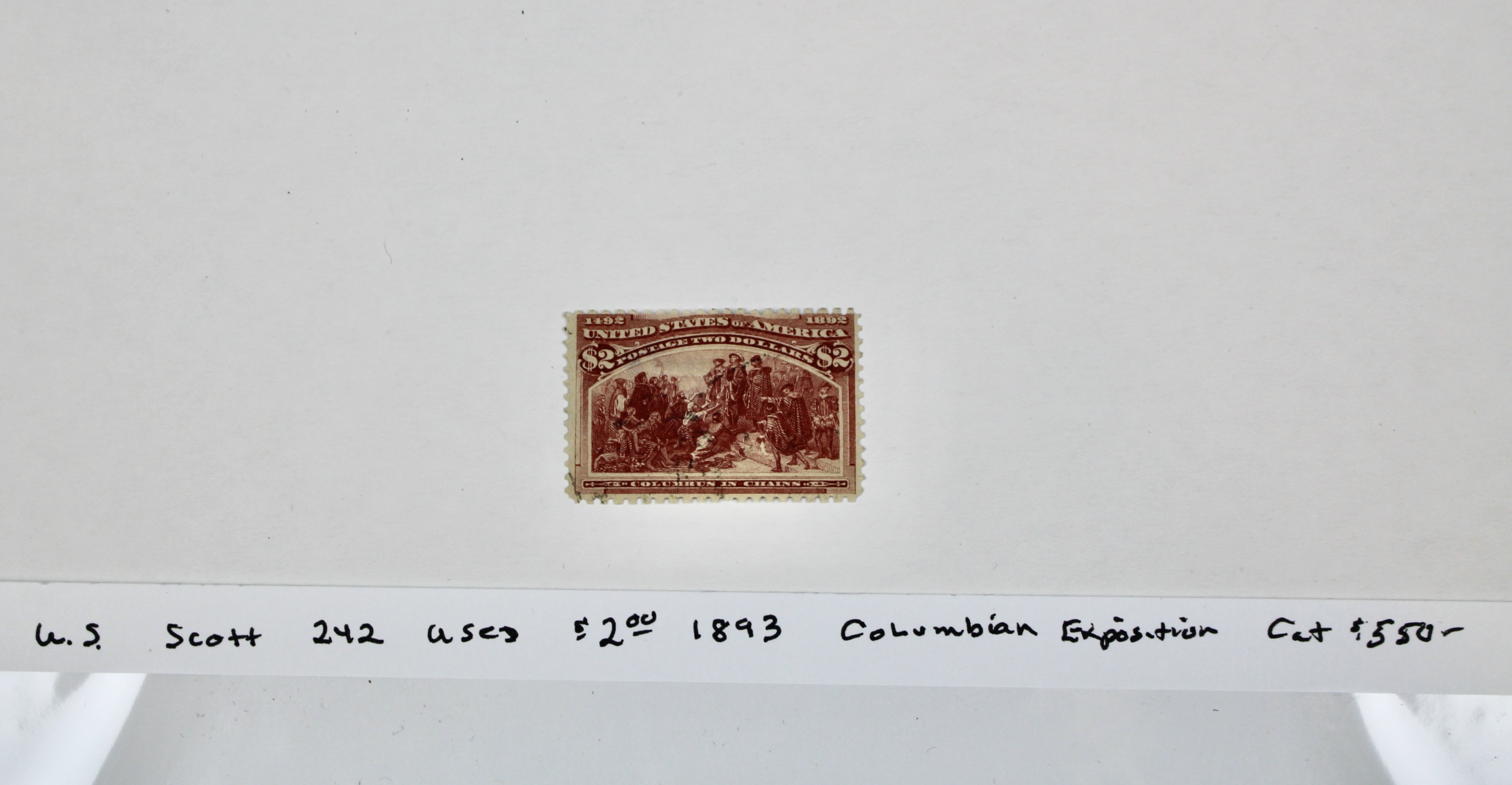 $2 Columbian Exposition Postage Stamp, Scott 242, 1893