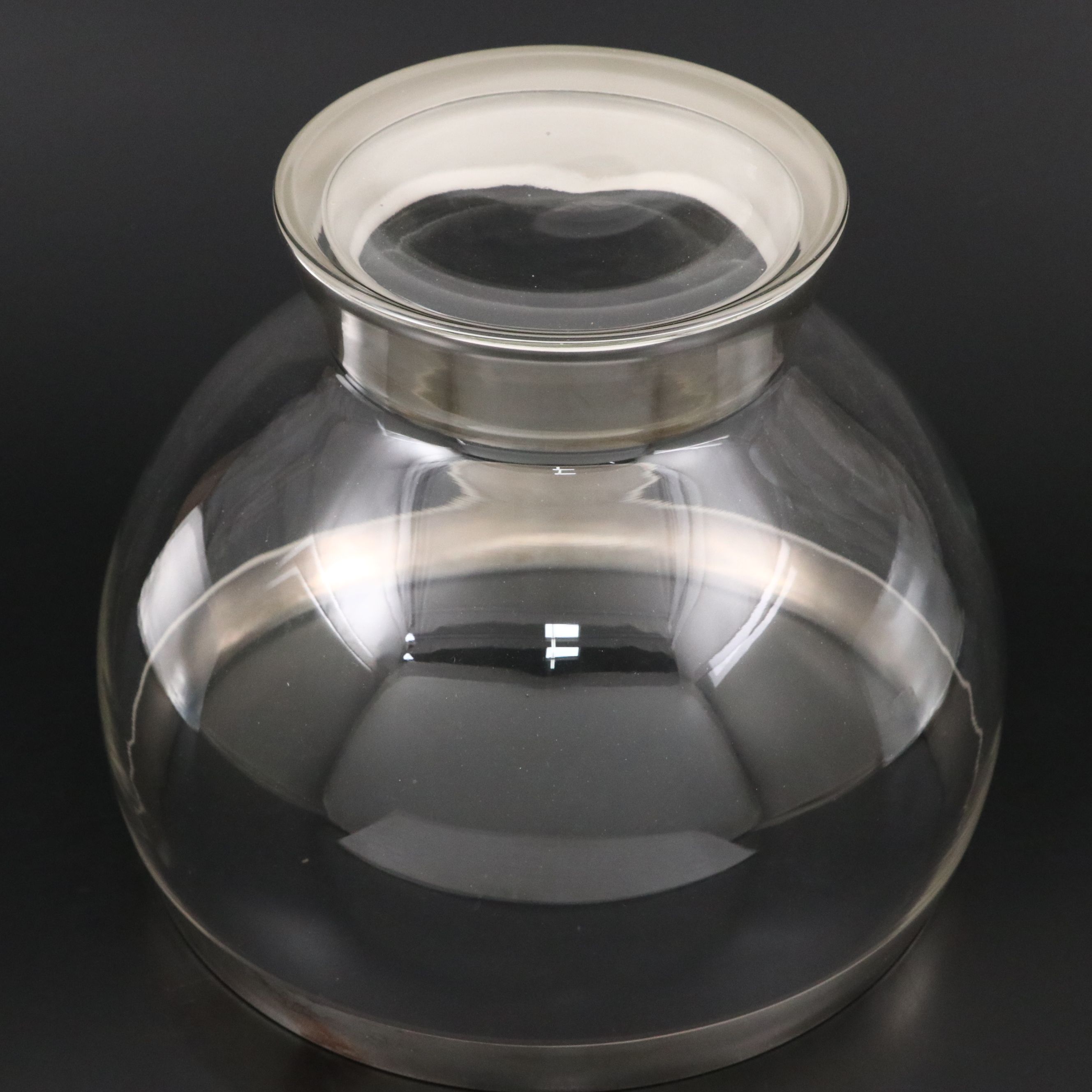 Dorothy C. Thorpe MCM Crystal with Silver Overlay Punch Bowl Set and Platter