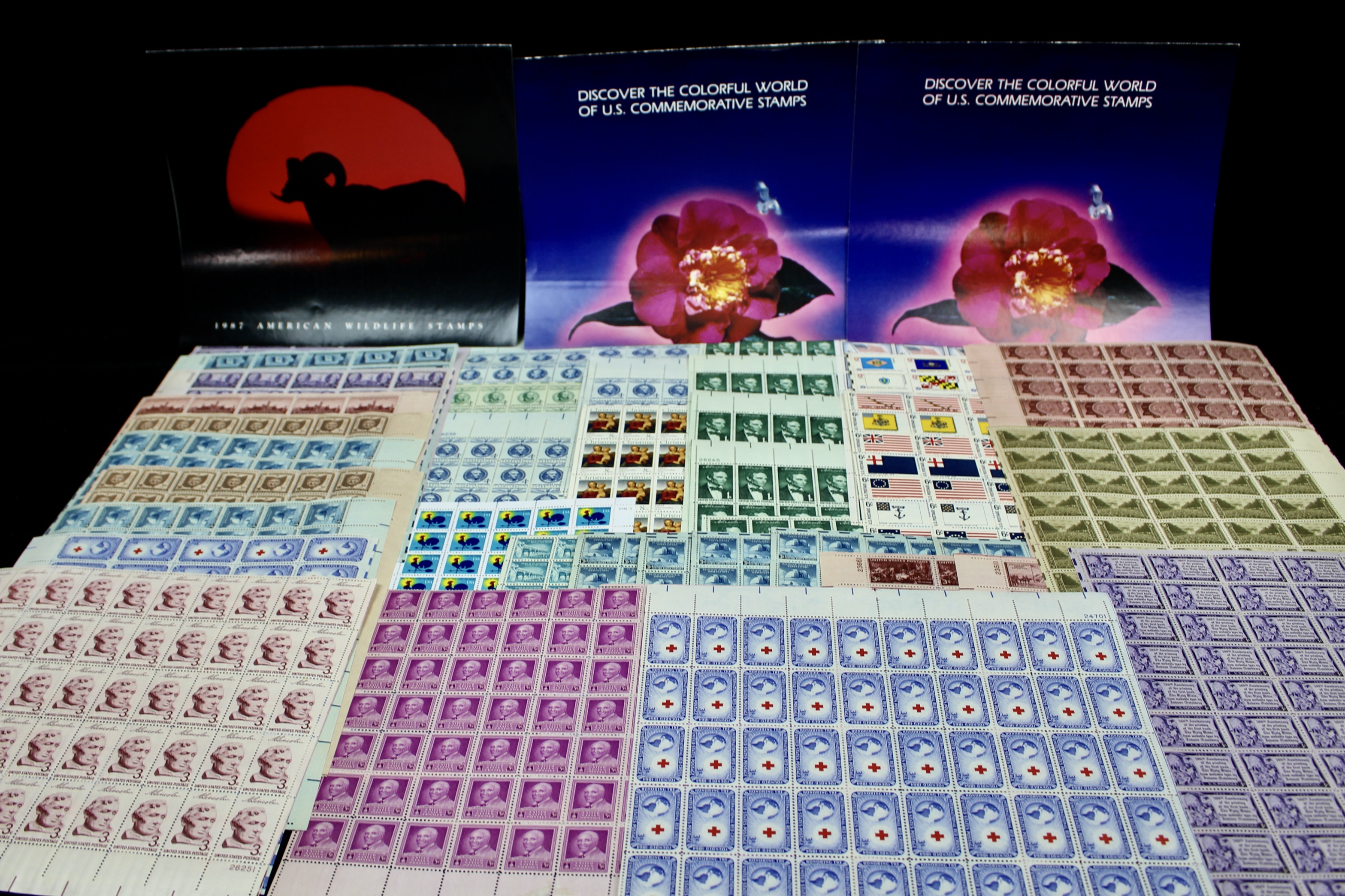 Forty Mint Condition U.S. Postage Stamp Sheets