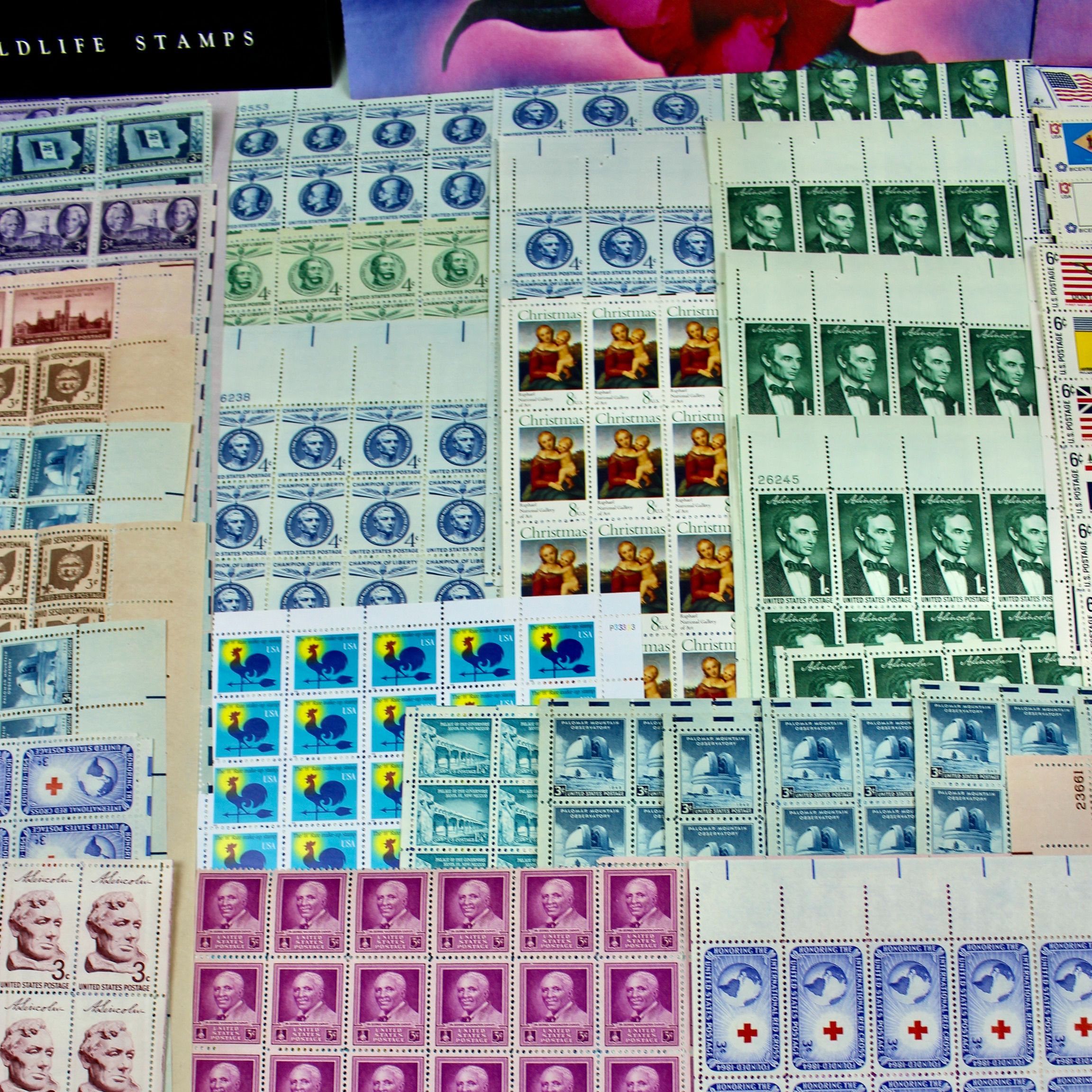 Forty Mint Condition U.S. Postage Stamp Sheets